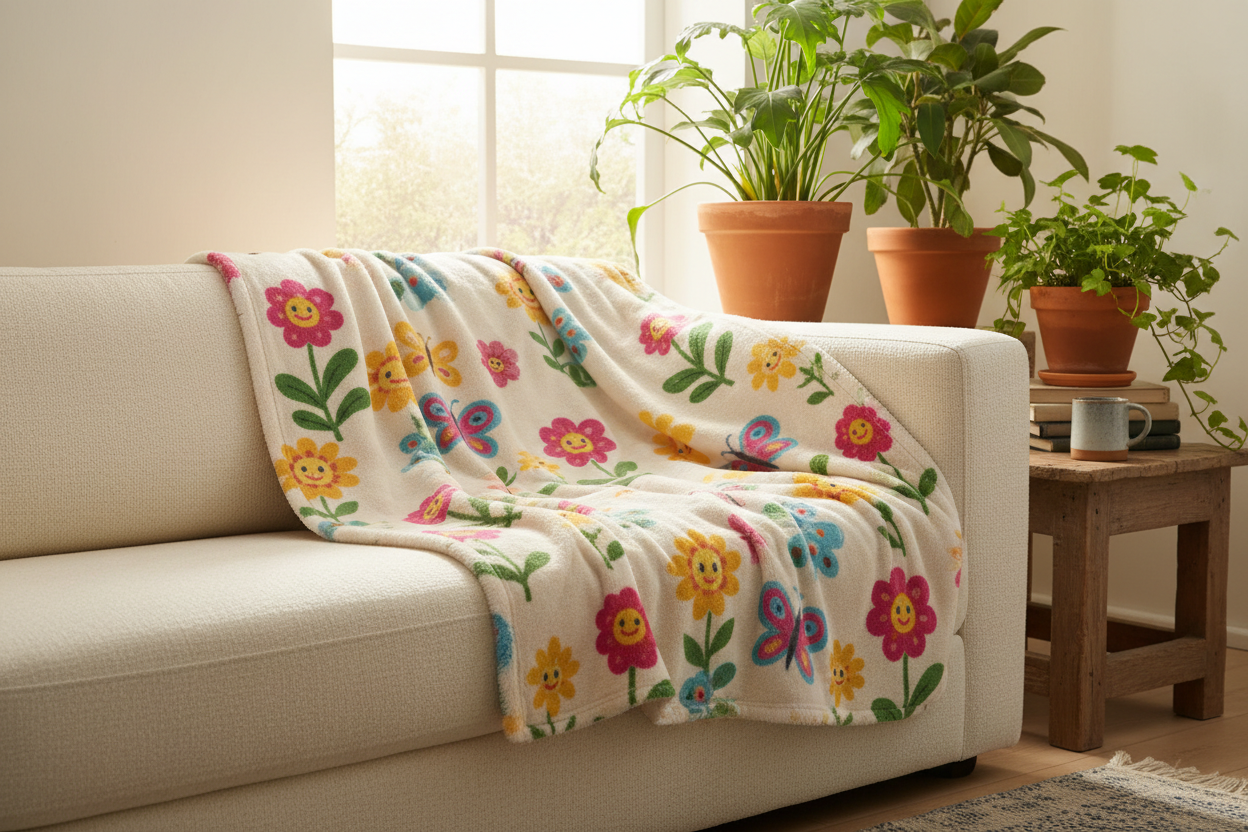 Introducing Our New Garden Fleece Blanket Collection: Cozy Comfort for Plant Lovers
