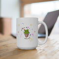 Cactus Plant 15oz Ceramic Mug — "Prickly but Adorable" Cute Doodle Coffee Cup
