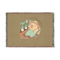 Cute Brown Capybara Woven Blanket