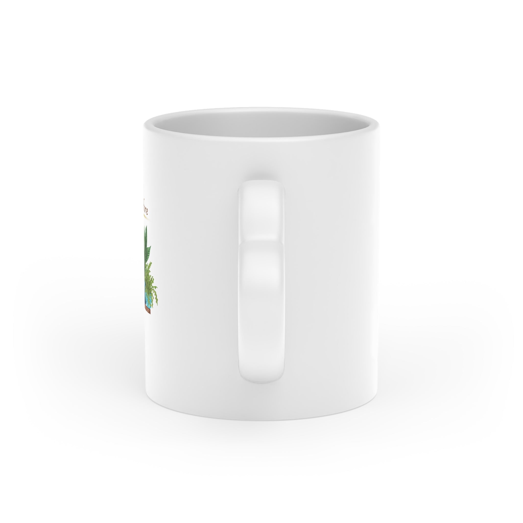 Plant Lover Mug – 'Plants' Illustration Ceramic Coffee Cup