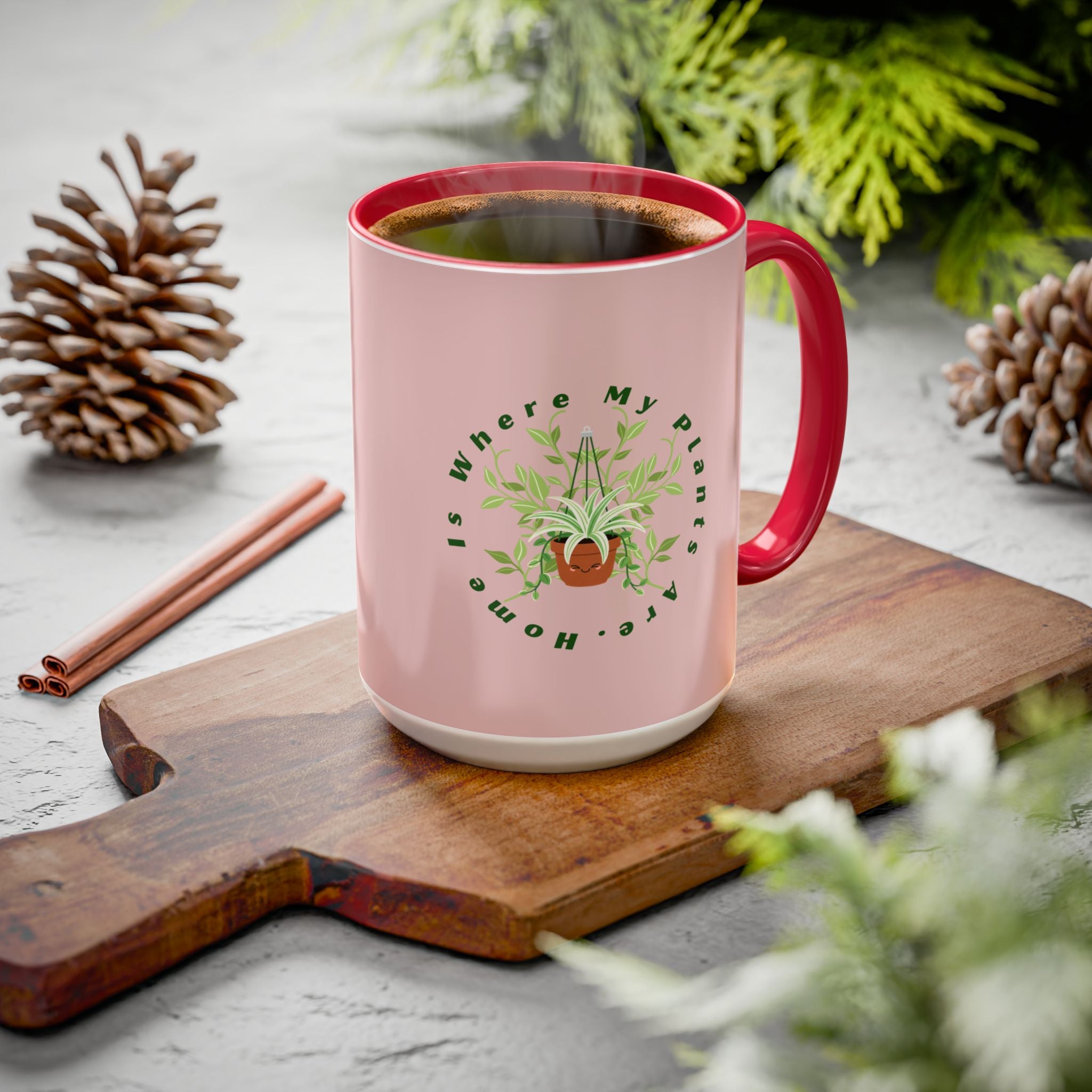 Plant Mom Mug – 'Home Is Where My Plants Are' Ceramic Coffee Cup (11oz & 15oz)