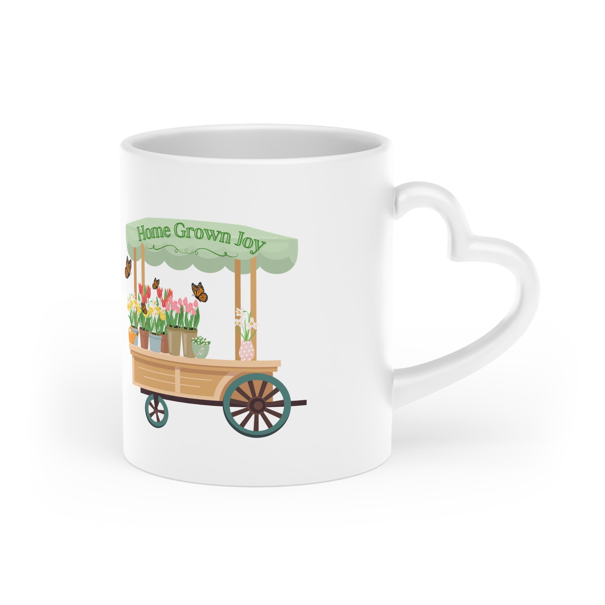 Floral Market Cart Mug — 'Home Grown' Flower Shop Coffee Cup