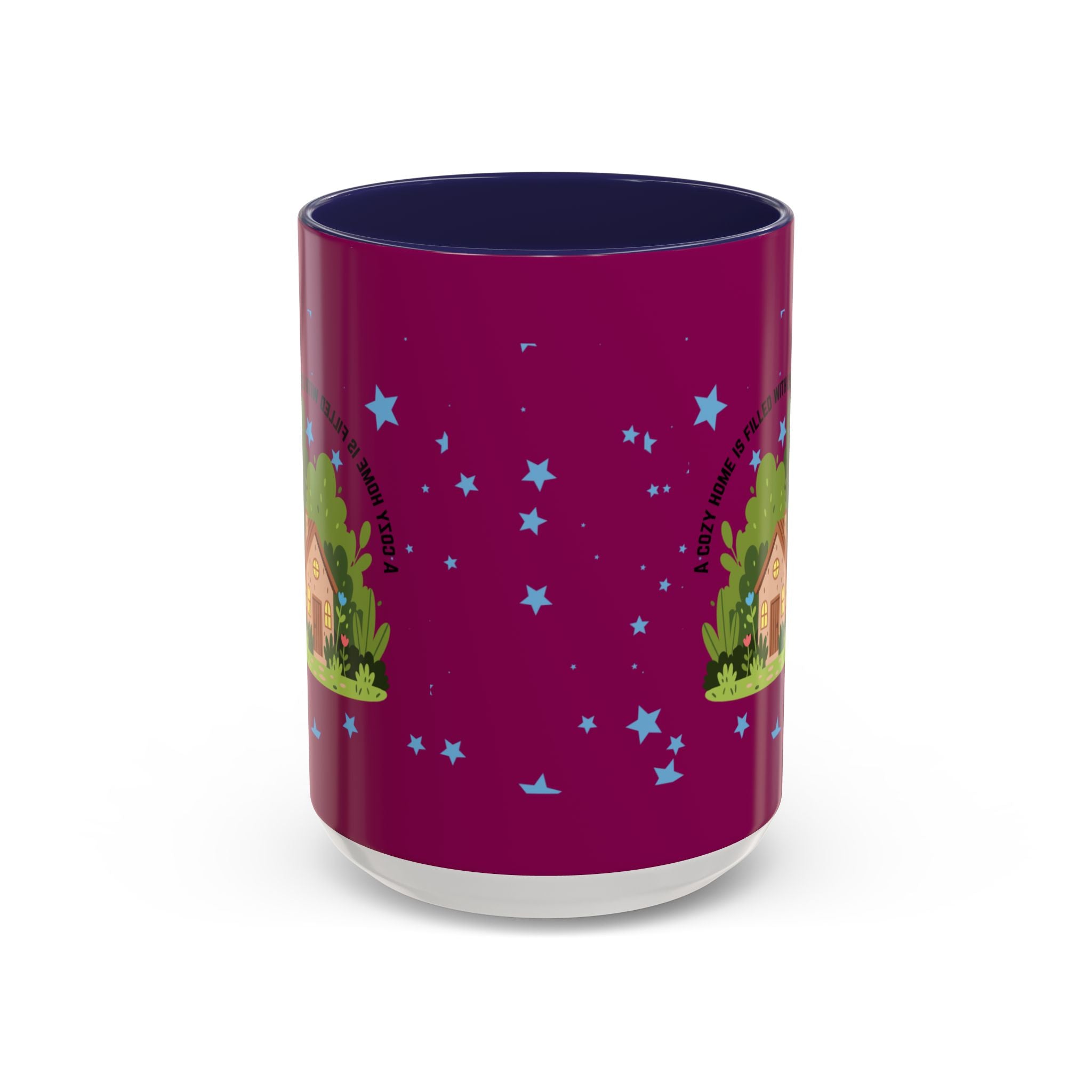 Cozy Cottage Accent Coffee Mug – 'Home Filled with Love and Light' Ceramic 11/15oz