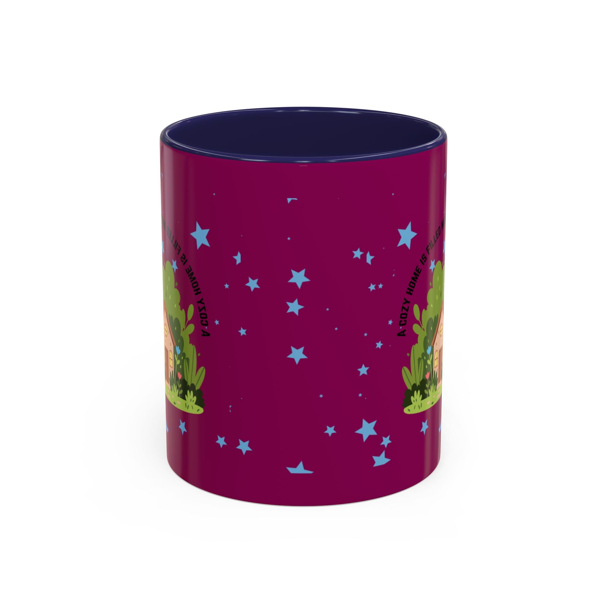 Cozy Cottage Accent Coffee Mug – 'Home Filled with Love and Light' Ceramic 11/15oz