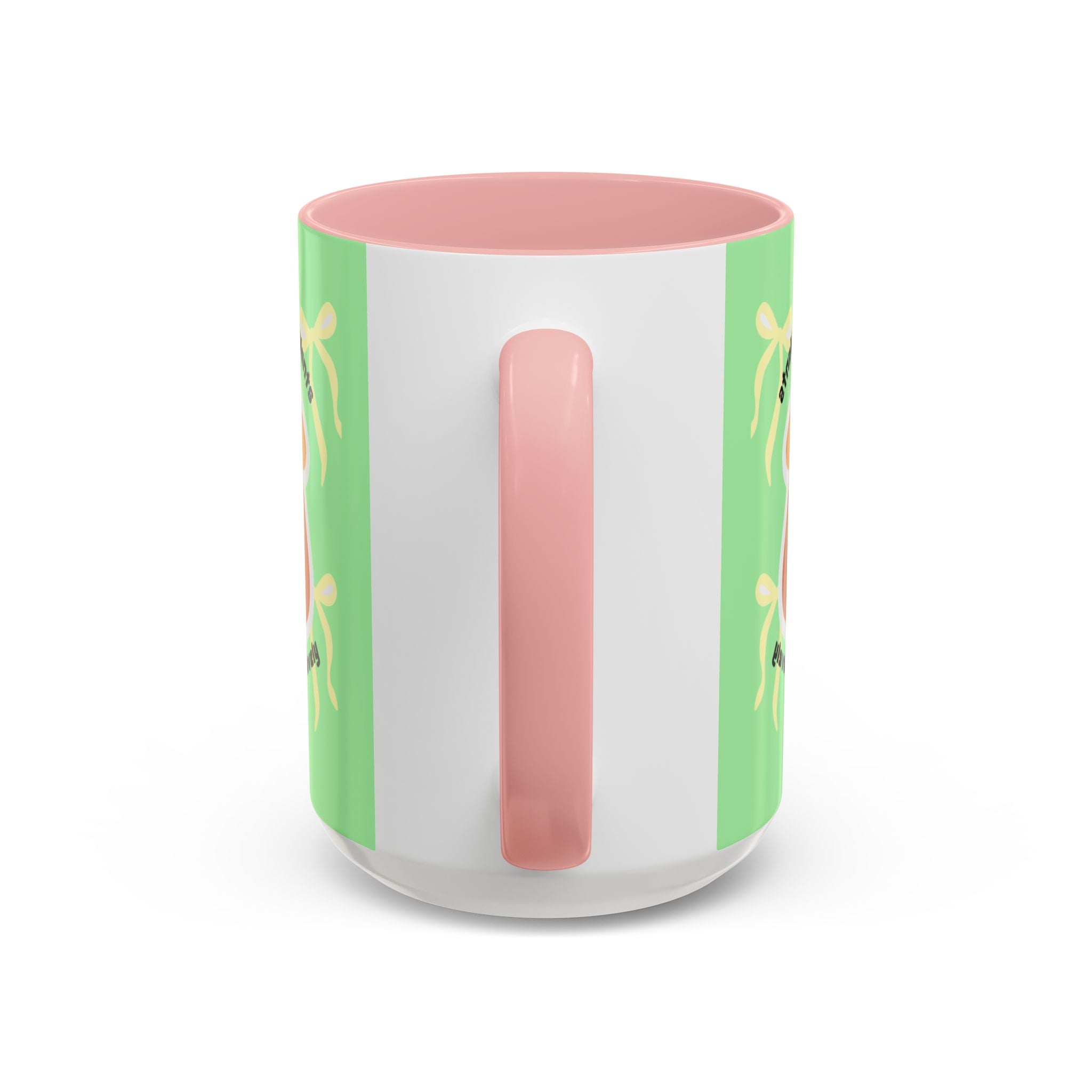 Accent Coffee Mug - Cute Bear Watering Plants ‘Cute Pots and Happy Plants Make Life Extra Lovely’