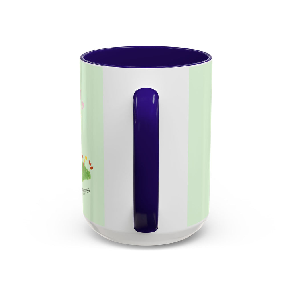 Garden Pea Mug — "Green Thumb in Progress" Cute Plant Lover Coffee Cup