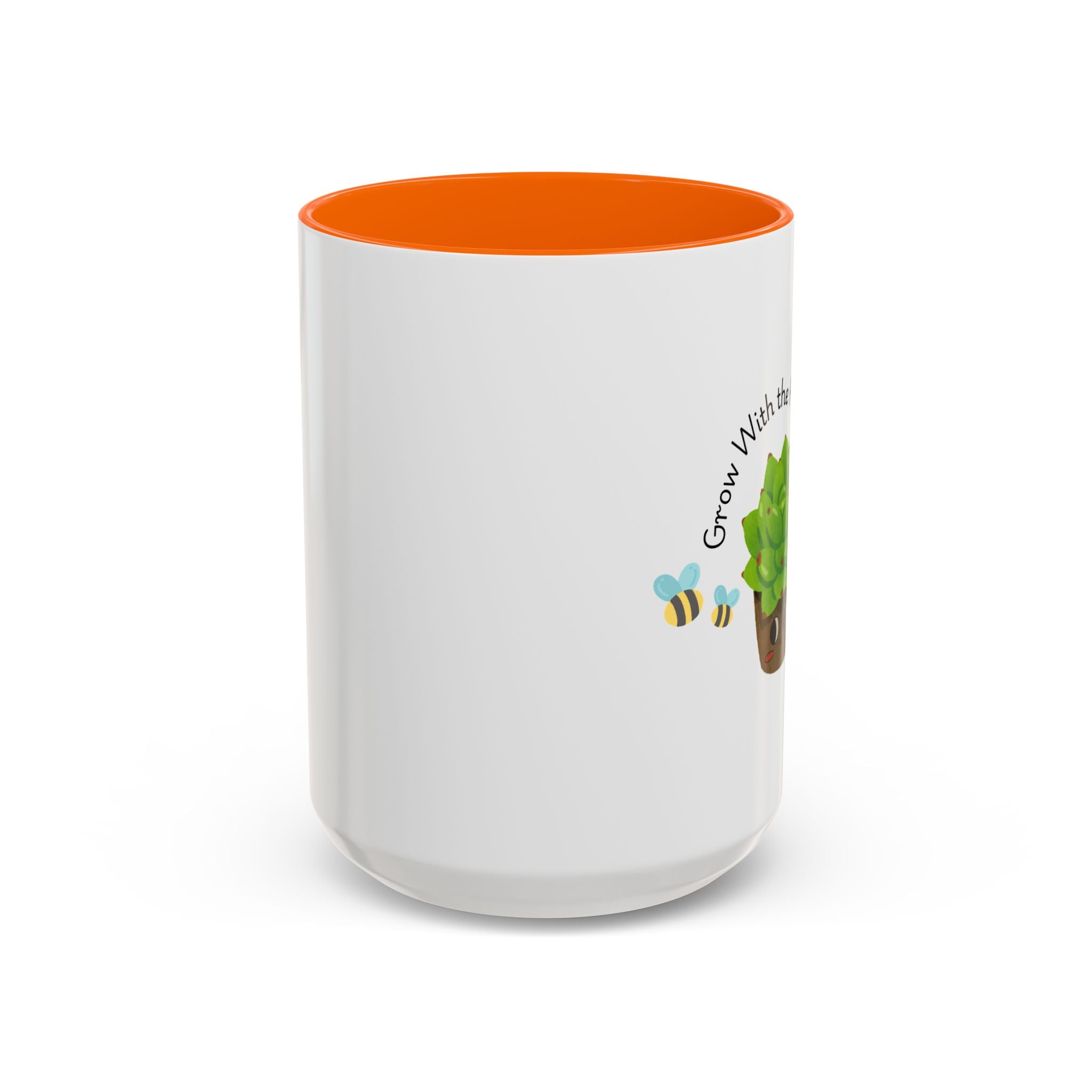 Grow With the Flow Succulent Coffee Mug - Cute Plant Lover Gift (11/15oz)