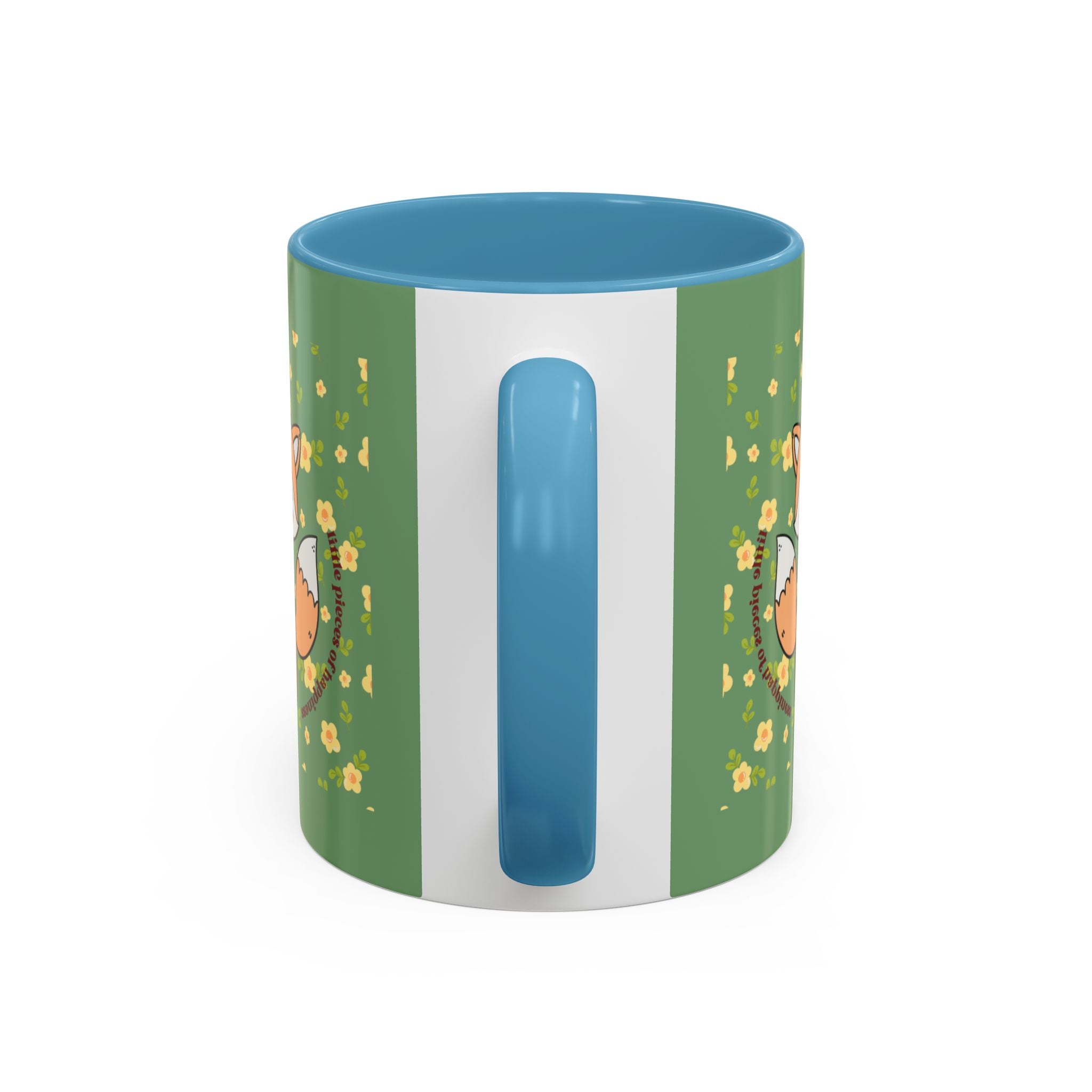 Cute Fox Floral Coffee Mug – Cute Fox Holding Potted Plant Accent Mug