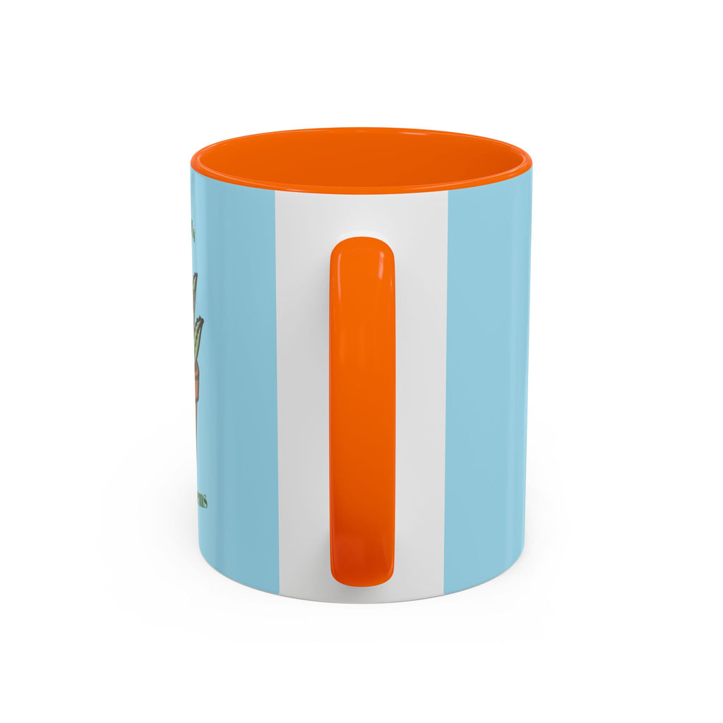 Cute Plant Lover Coffee Mug — "More Plants, Less Problems" Accent Ceramic Mug