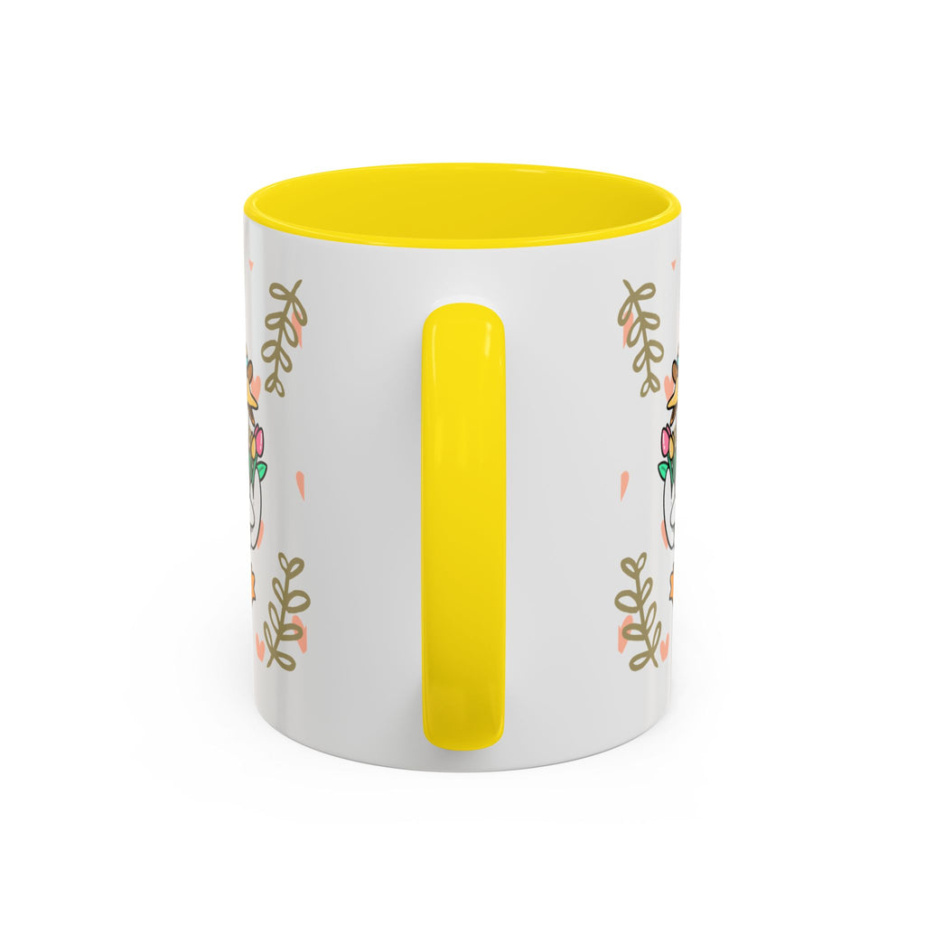 Coffee Mug — Cute Duck Carrying Plants “I Have Plants Tonight” Accent Mug