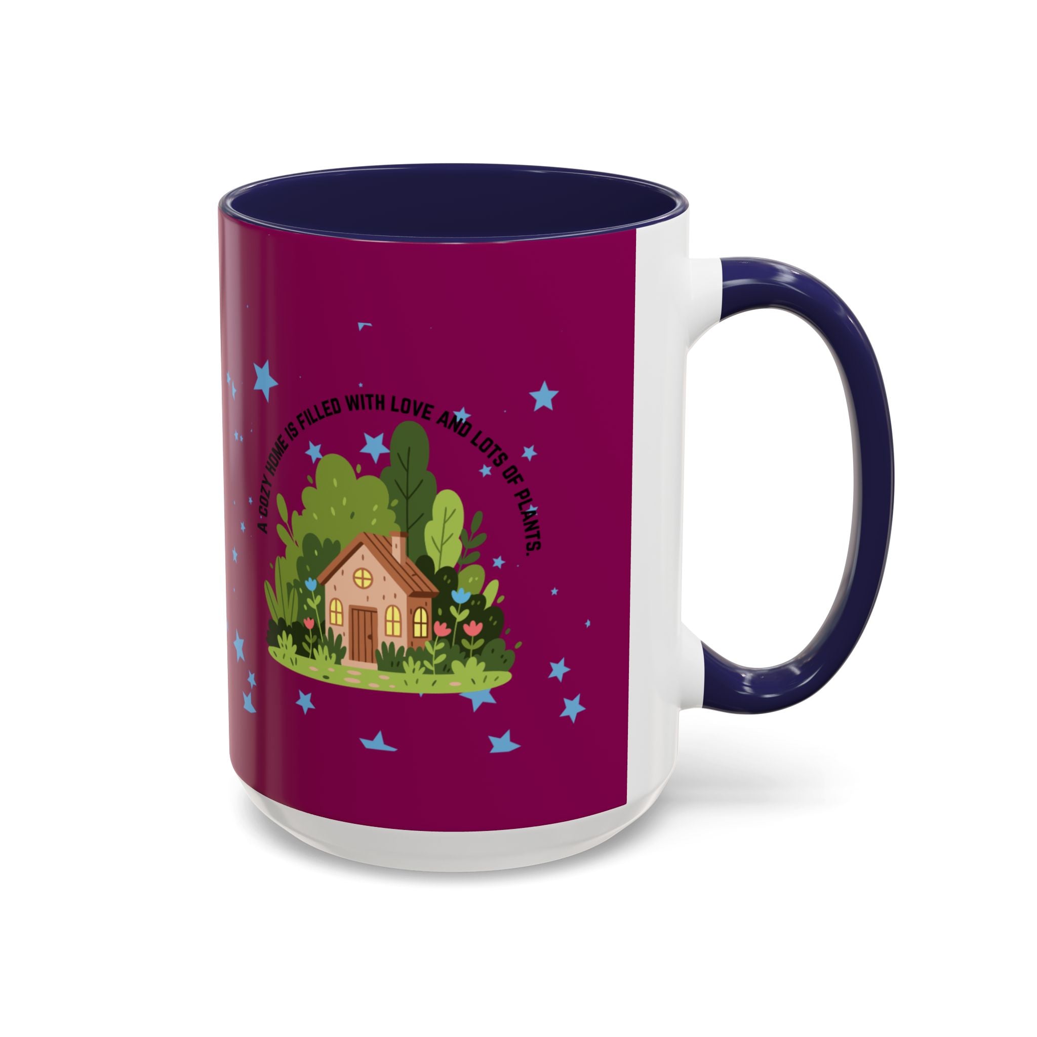 Cozy Cottage Accent Coffee Mug – 'Home Filled with Love and Light' Ceramic 11/15oz