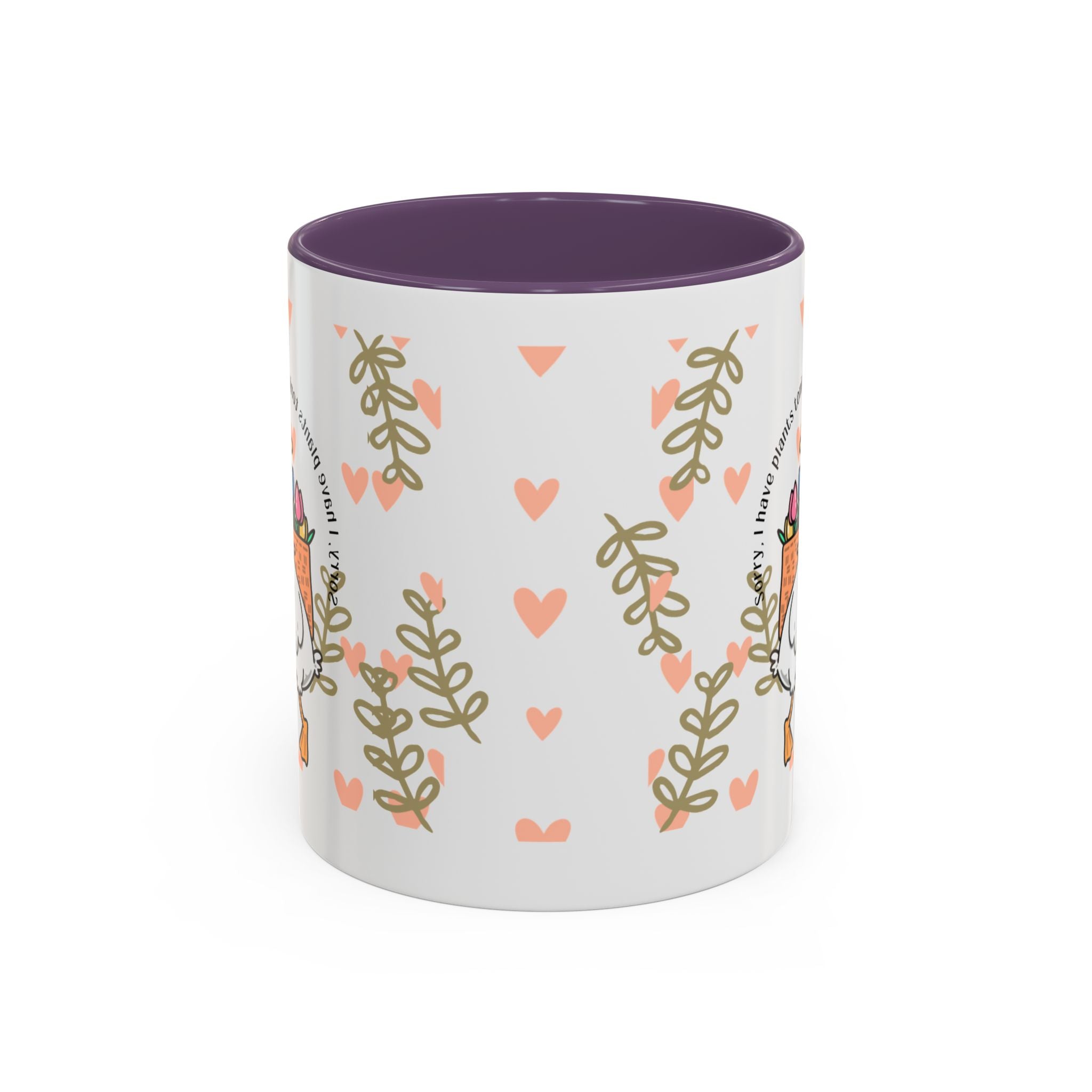 Coffee Mug — Cute Duck Carrying Plants “I Have Plants Tonight” Accent Mug