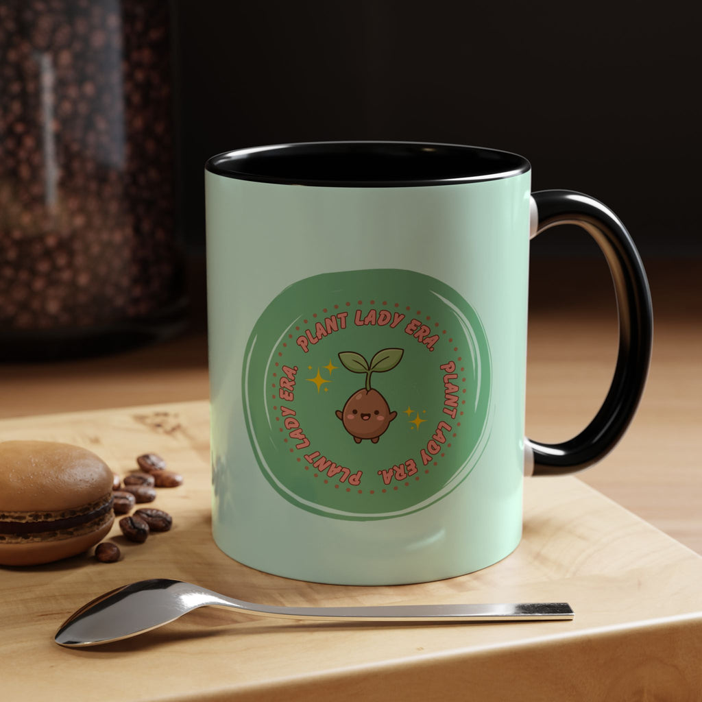 Plant Lady Era Coffee Mug — Cute Sprout Accent Mug (11/15oz)