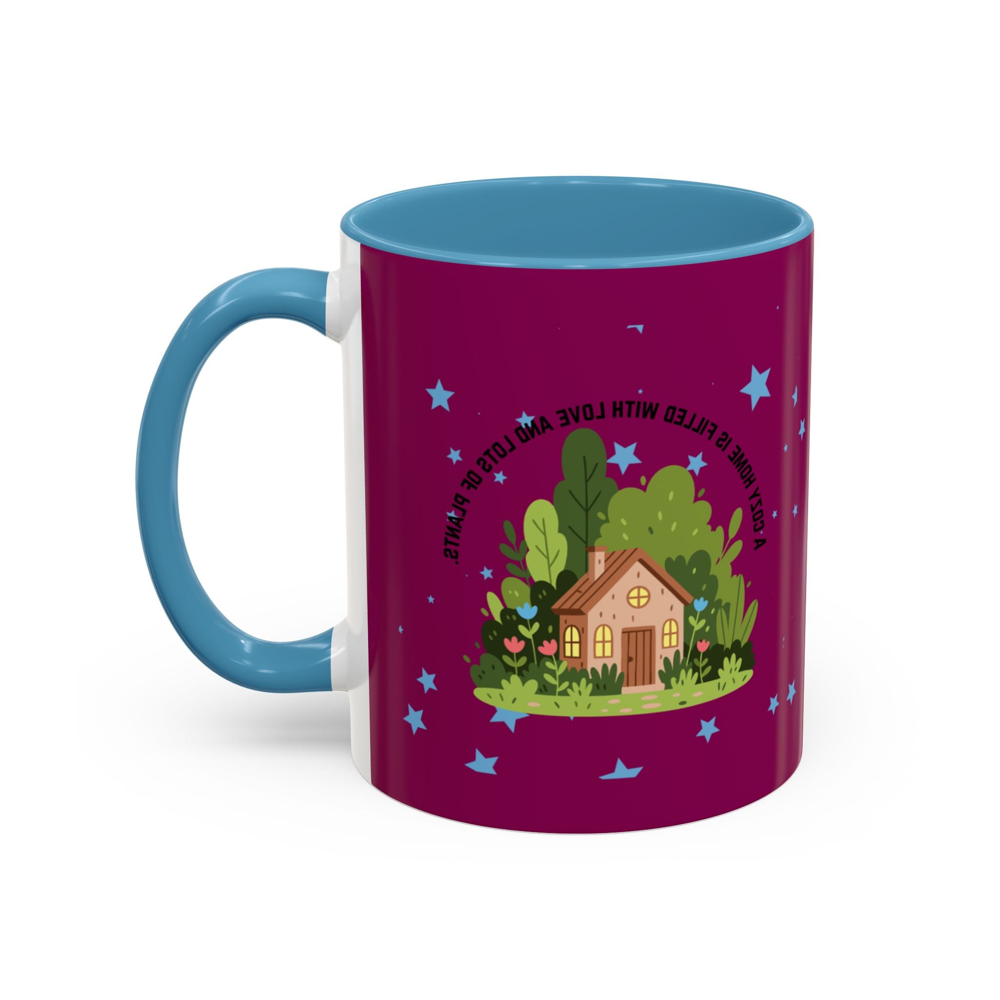 Cozy Cottage Accent Coffee Mug – 'Home Filled with Love and Light' Ceramic 11/15oz