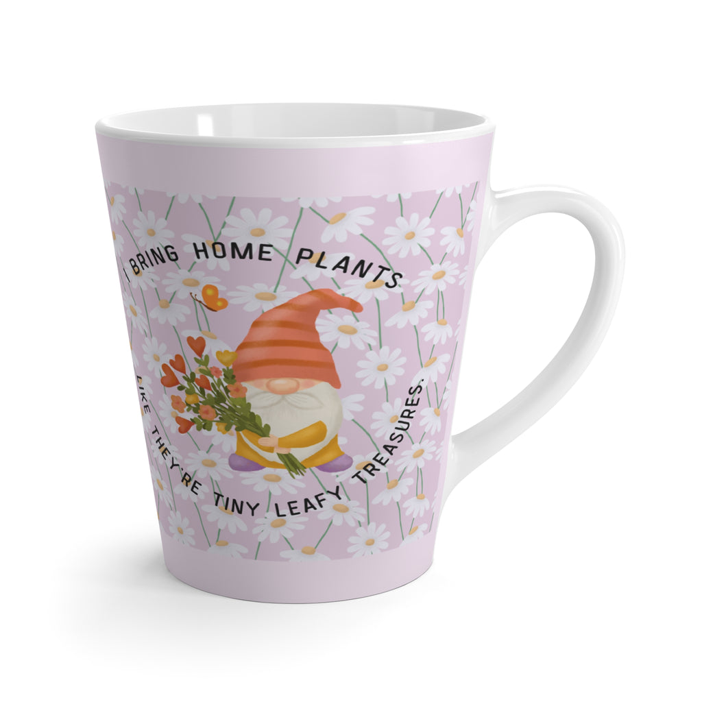 Latte Mug - Pink Daisy Floral Coffee Cup ("Bring Me Flowers Like They're Tiny Sunrises")