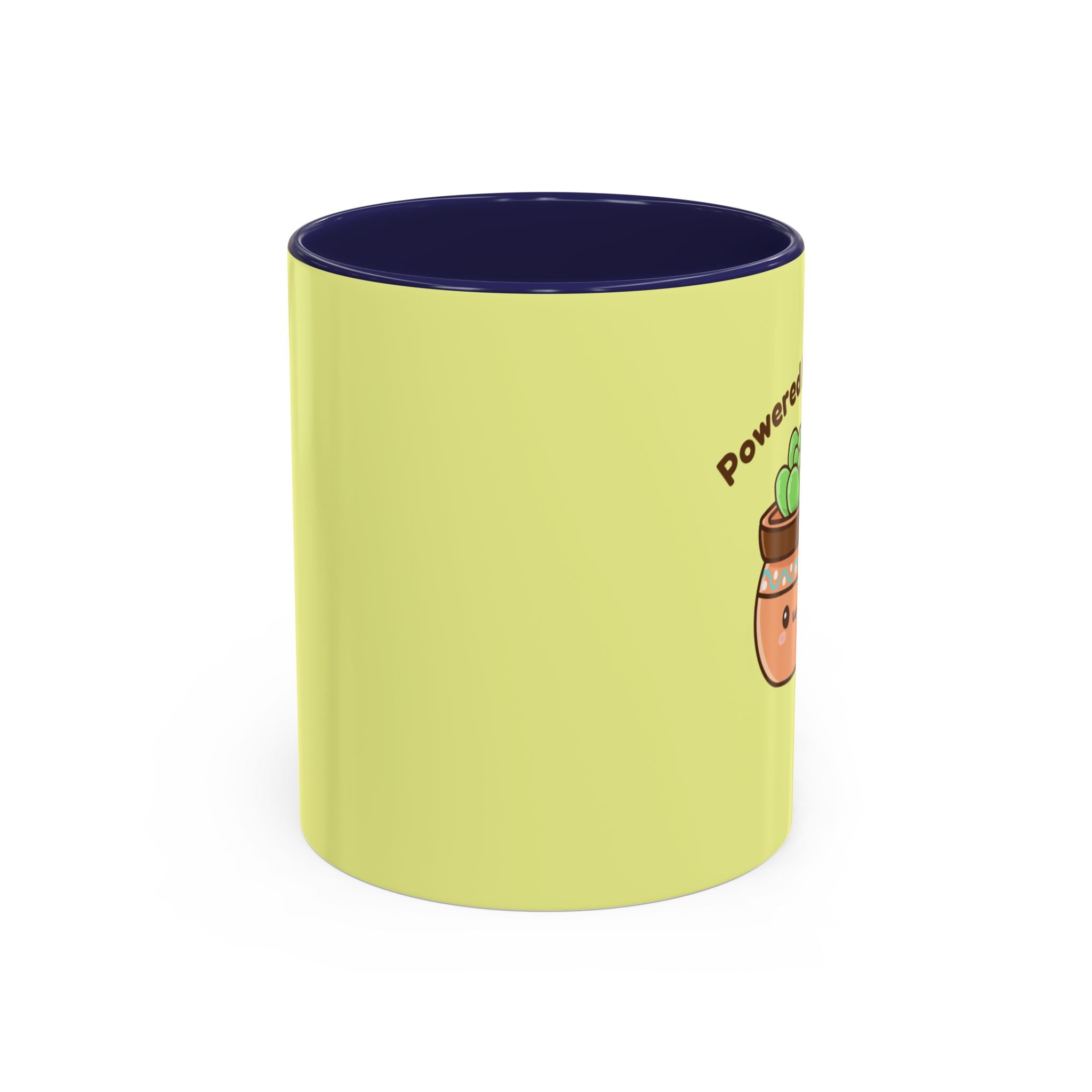 Powered by Plants Succulent Coffee Mug – Cute Kawaii Plant Lover Gift (11/15oz)