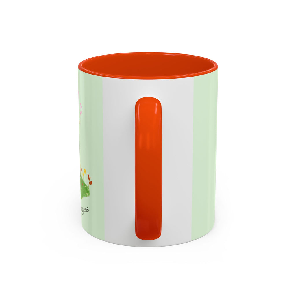Garden Pea Mug — "Green Thumb in Progress" Cute Plant Lover Coffee Cup