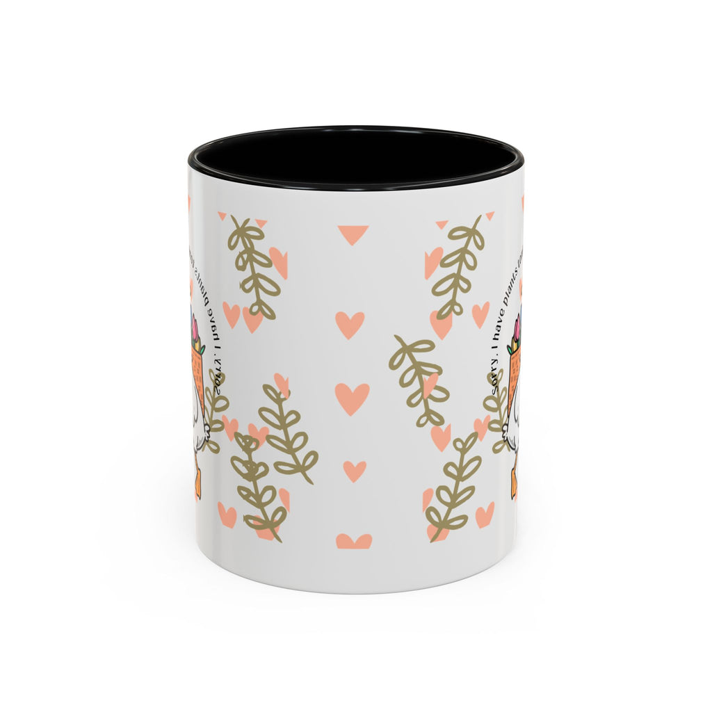 Coffee Mug — Cute Duck Carrying Plants “I Have Plants Tonight” Accent Mug