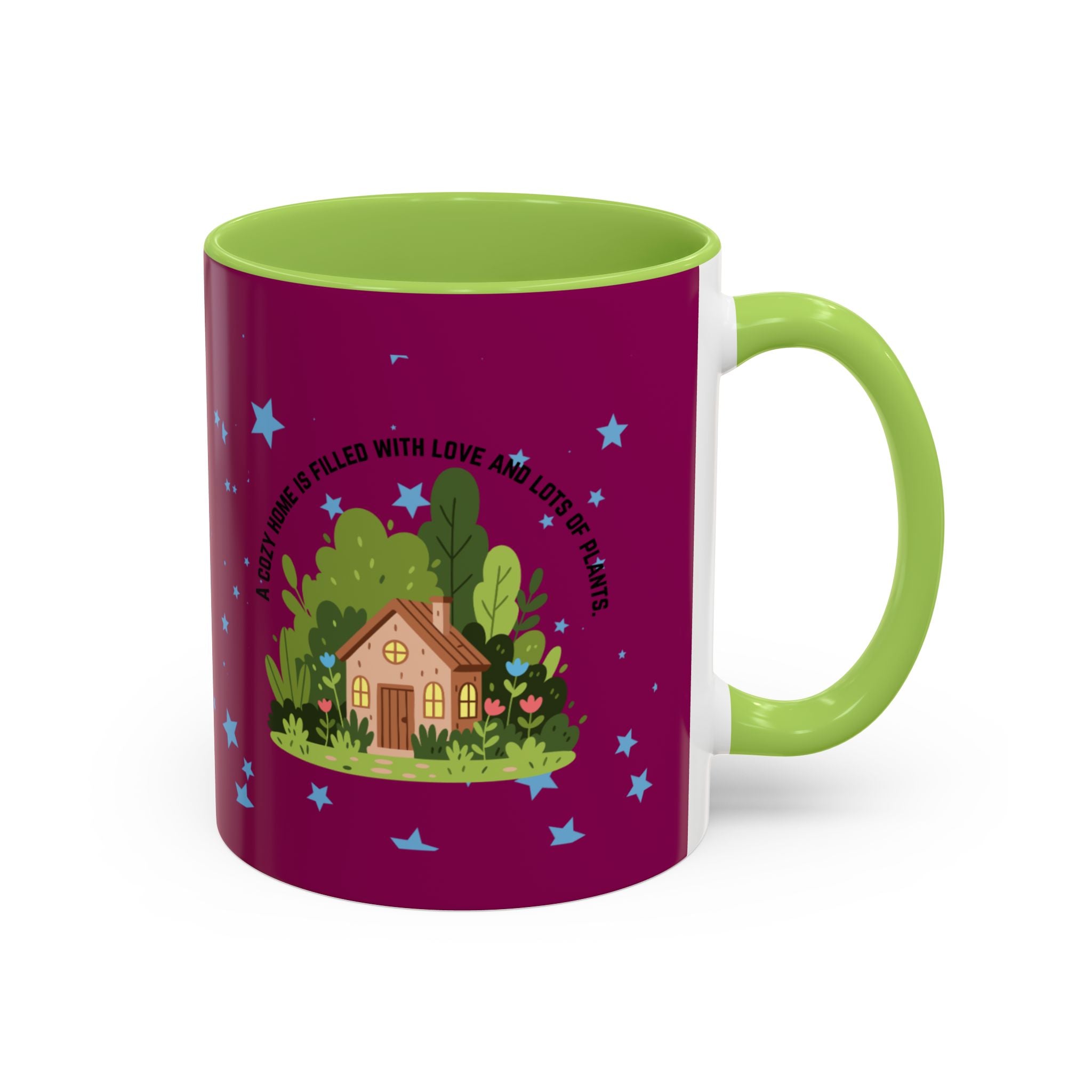 Cozy Cottage Accent Coffee Mug – 'Home Filled with Love and Light' Ceramic 11/15oz