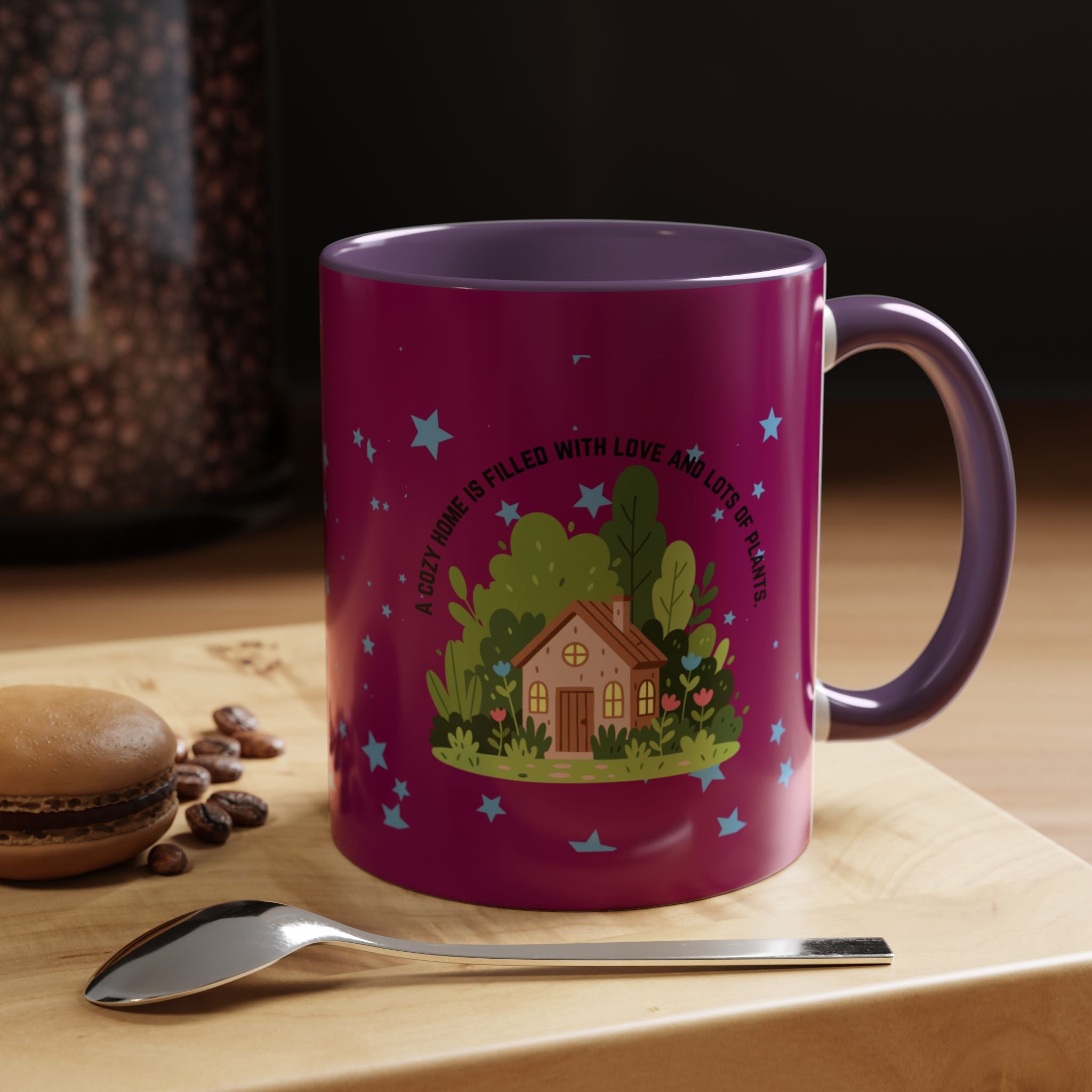 Cozy Cottage Accent Coffee Mug – 'Home Filled with Love and Light' Ceramic 11/15oz