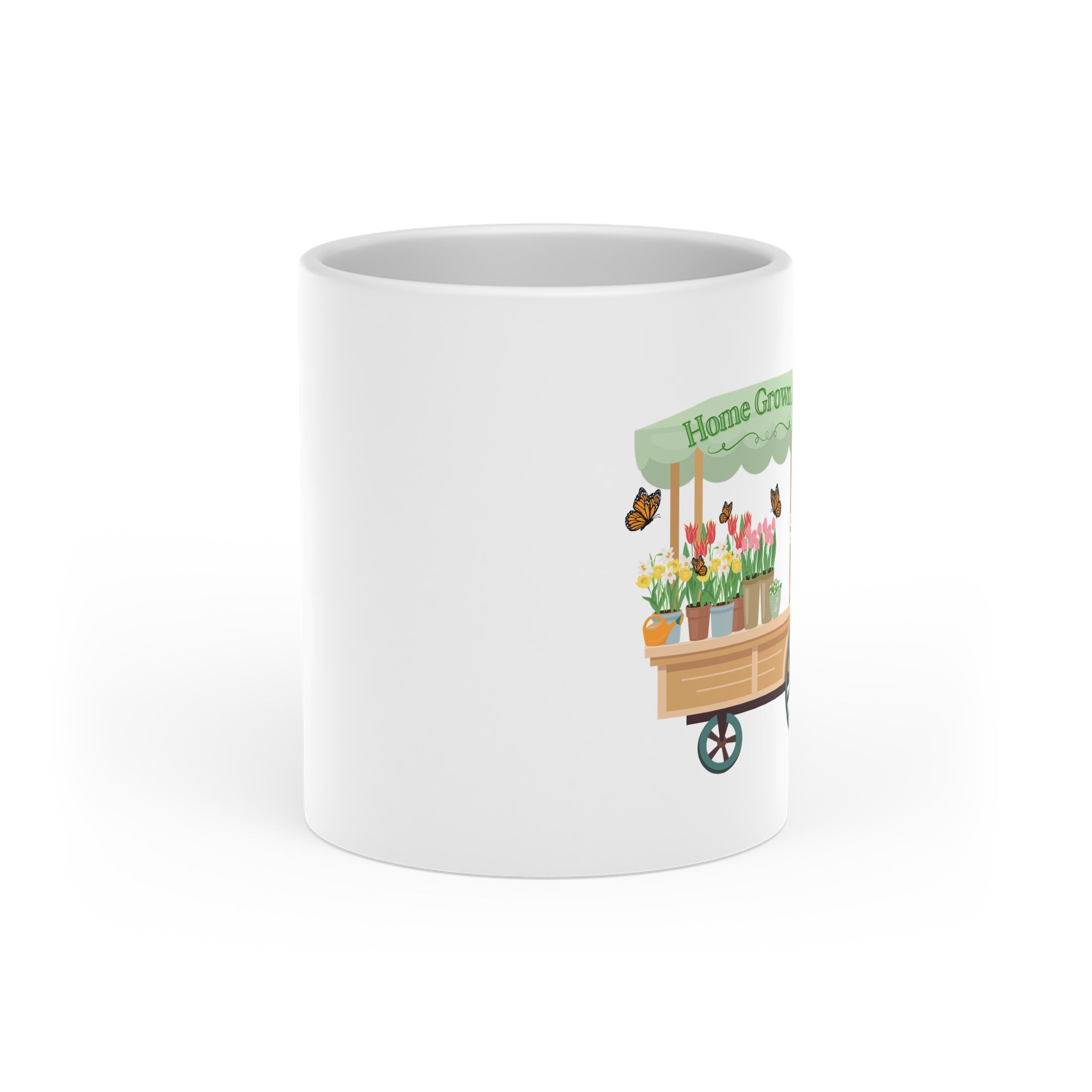Floral Market Cart Mug — 'Home Grown' Flower Shop Coffee Cup