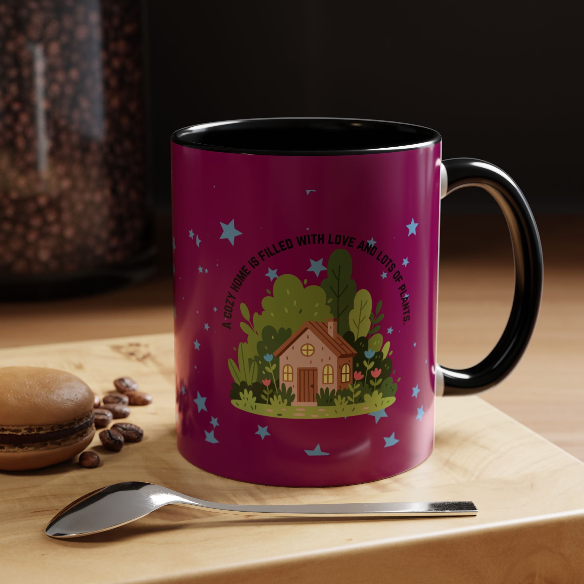 Cozy Cottage Accent Coffee Mug – 'Home Filled with Love and Light' Ceramic 11/15oz