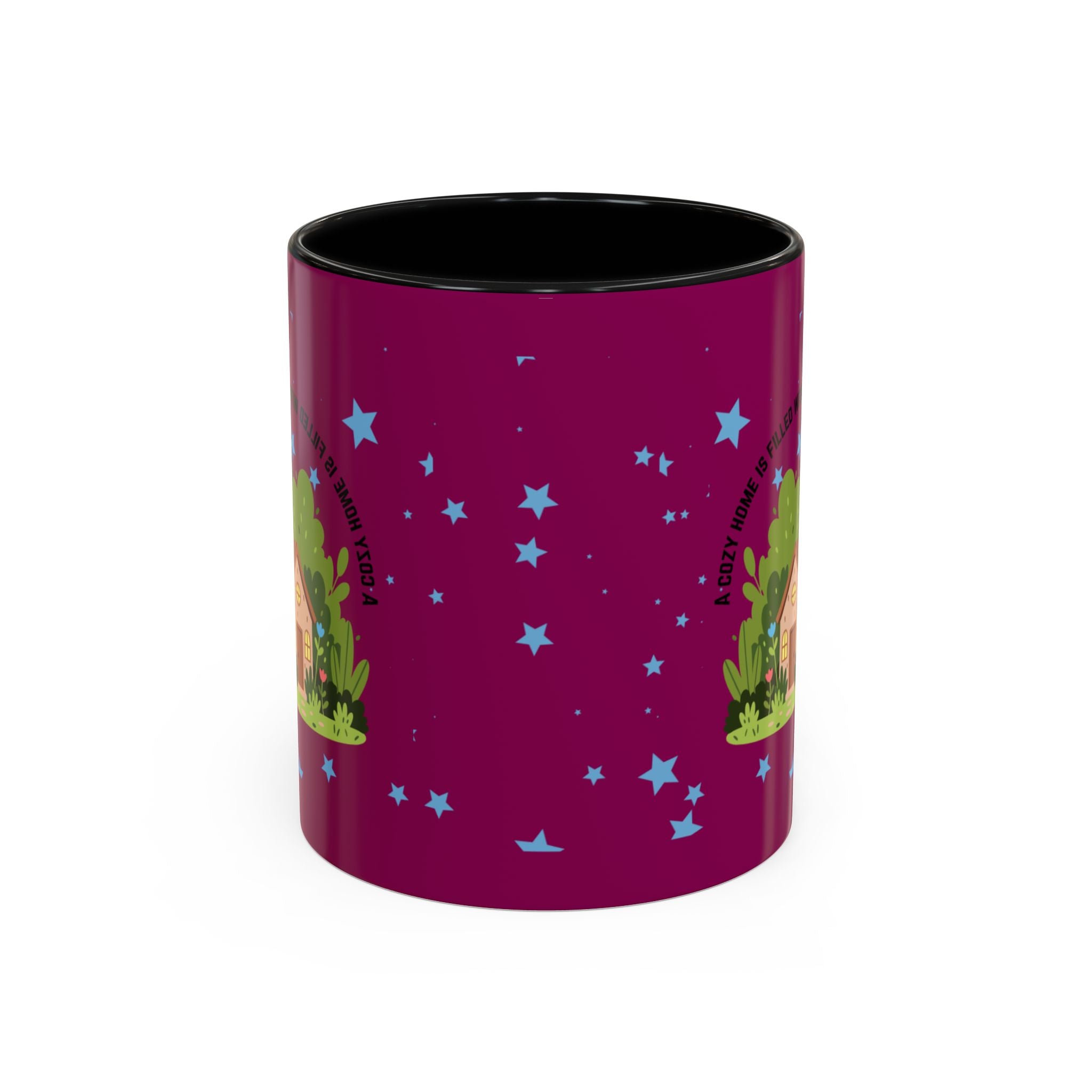 Cozy Cottage Accent Coffee Mug – 'Home Filled with Love and Light' Ceramic 11/15oz