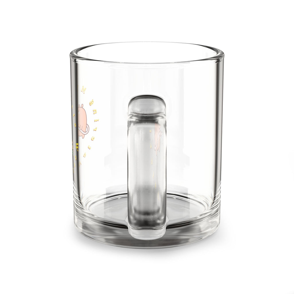 Glass Mug — Cute Capybara 'Spread Love' 10oz Clear Coffee Mug