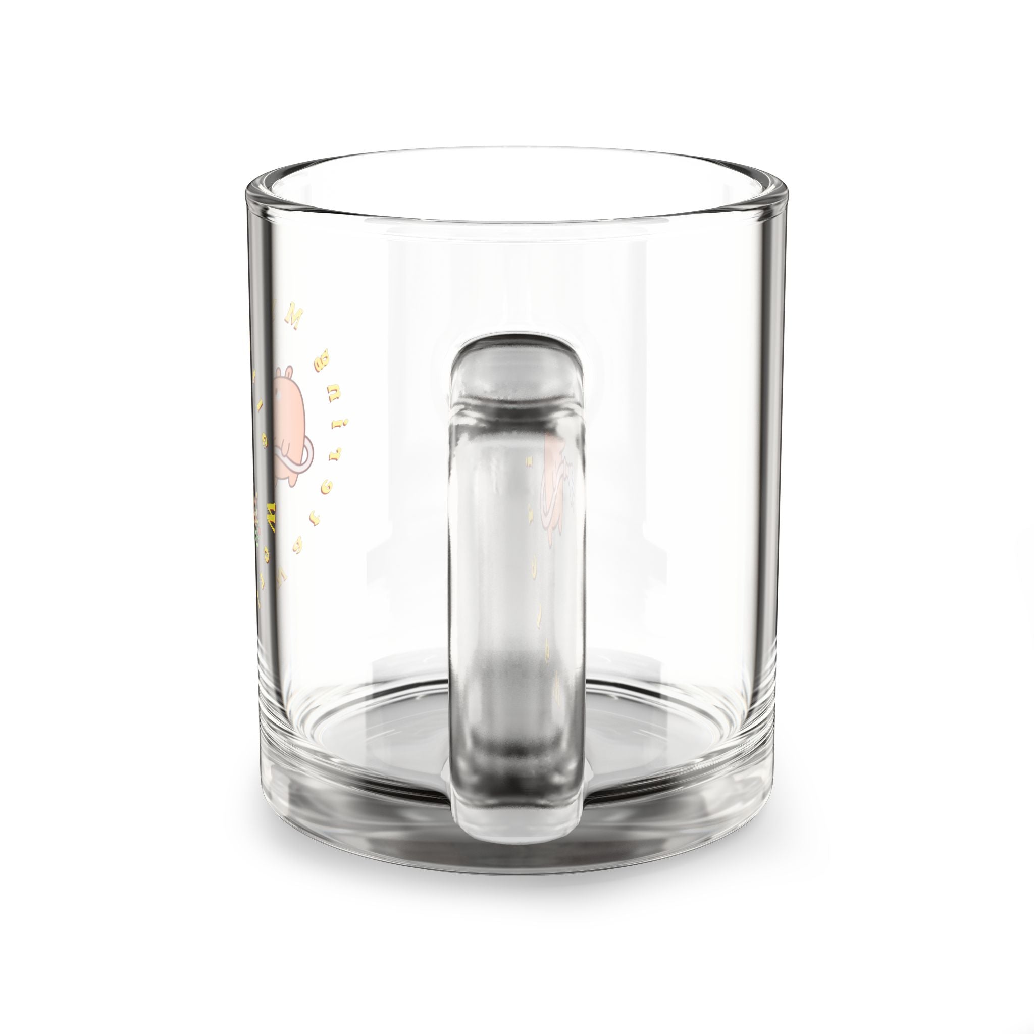 Glass Mug — Cute Capybara 'Spread Love' 10oz Clear Coffee Mug