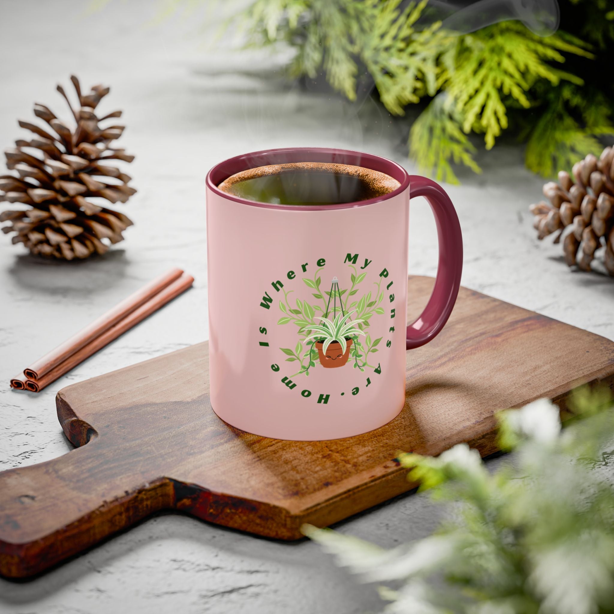 Plant Mom Mug – 'Home Is Where My Plants Are' Ceramic Coffee Cup (11oz & 15oz)