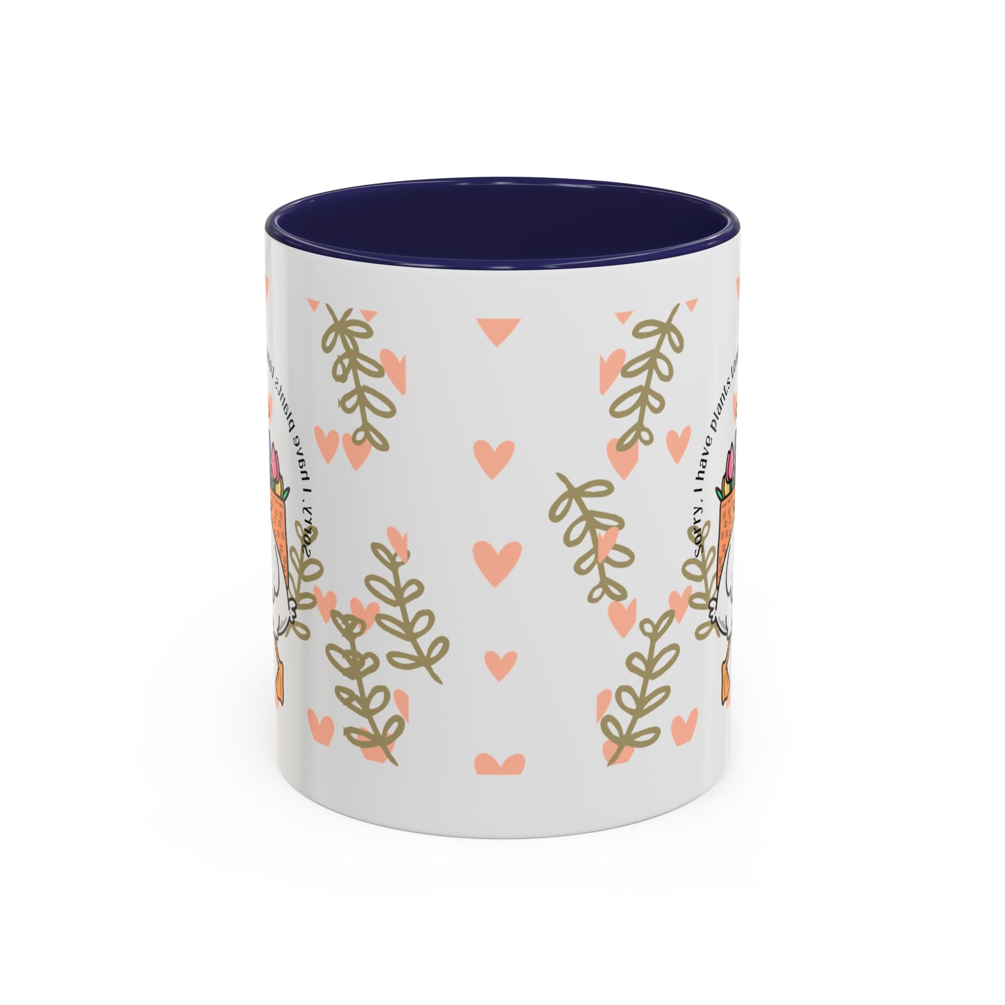 Coffee Mug — Cute Duck Carrying Plants “I Have Plants Tonight” Accent Mug