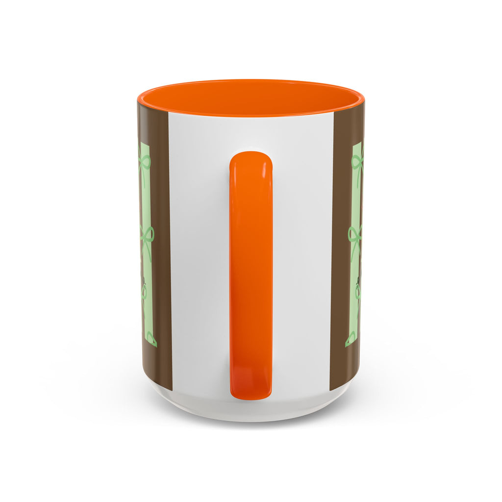 Cute Pig & Chick Accent Coffee Mug — Pastel Stripes, Charming Kawaii Tea/Coffee Cup