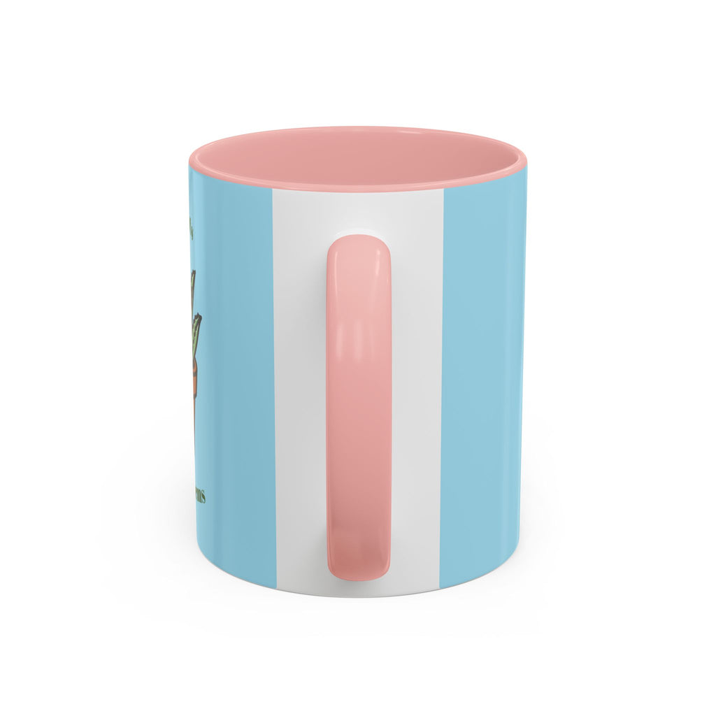 Cute Plant Lover Coffee Mug — "More Plants, Less Problems" Accent Ceramic Mug