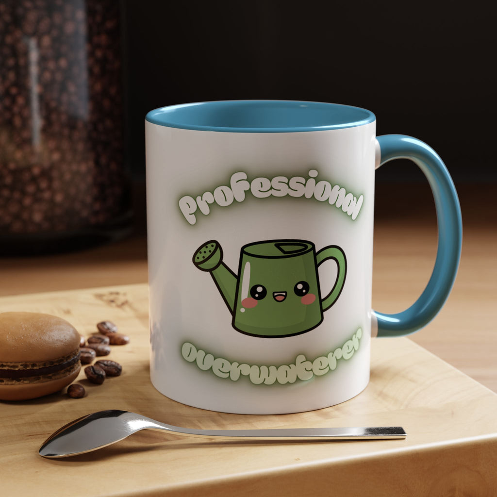 Professional Overwaterer Watering Can Coffee Mug — Cute Kawaii Plant Lover Accent Mug (11/15oz)