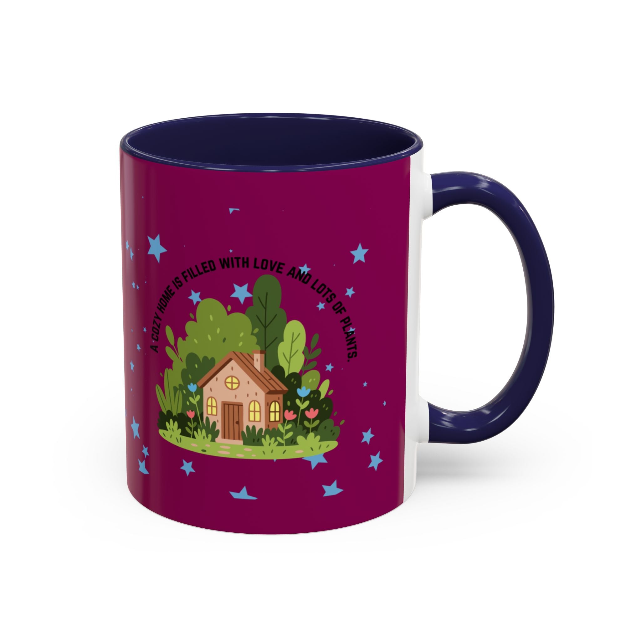 Cozy Cottage Accent Coffee Mug – 'Home Filled with Love and Light' Ceramic 11/15oz