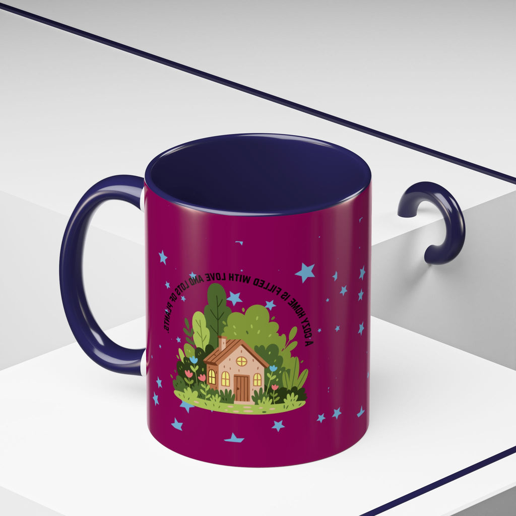 Cozy Cottage Accent Coffee Mug – 'Home Filled with Love and Light' Ceramic 11/15oz