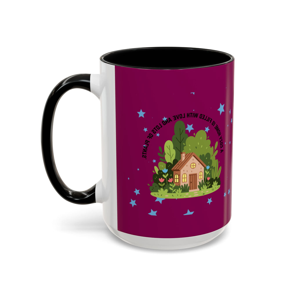 Cozy Cottage Accent Coffee Mug – 'Home Filled with Love and Light' Ceramic 11/15oz