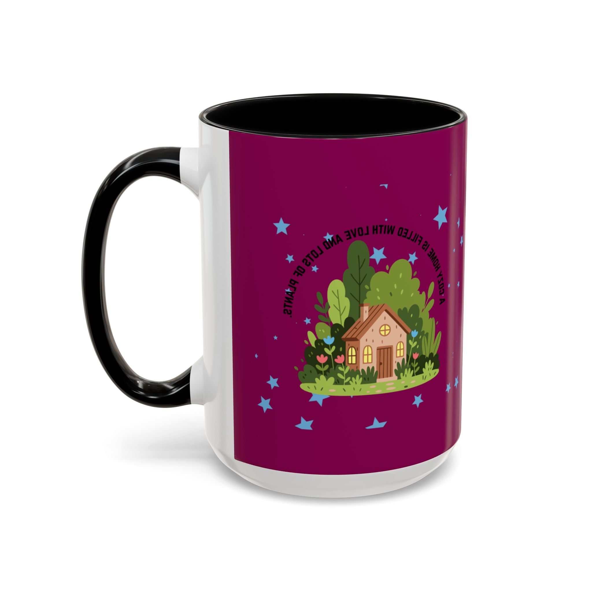 Cozy Cottage Accent Coffee Mug – 'Home Filled with Love and Light' Ceramic 11/15oz