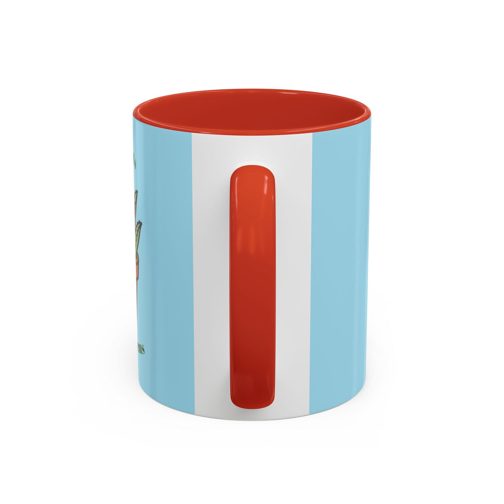 Cute Plant Lover Coffee Mug — "More Plants, Less Problems" Accent Ceramic Mug