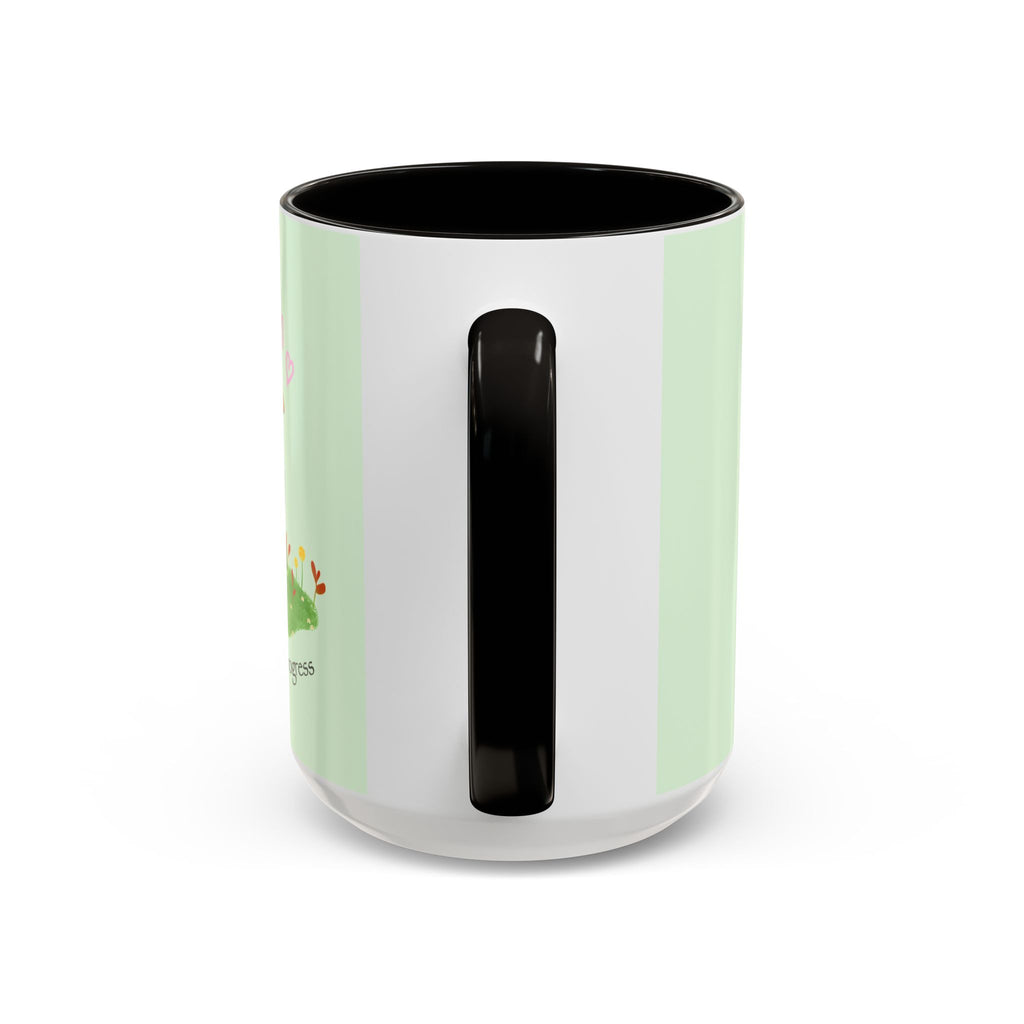 Garden Pea Mug — "Green Thumb in Progress" Cute Plant Lover Coffee Cup