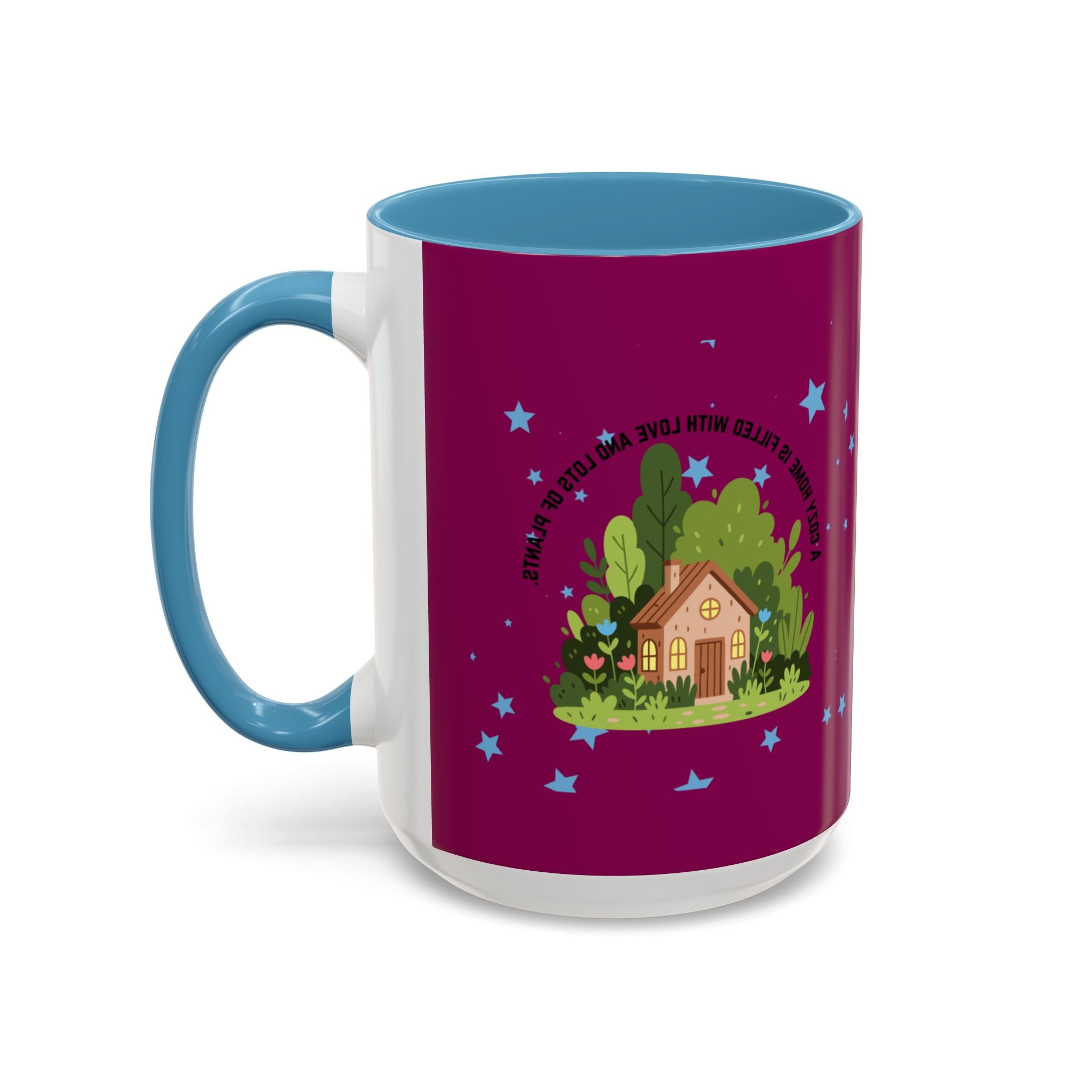 Cozy Cottage Accent Coffee Mug – 'Home Filled with Love and Light' Ceramic 11/15oz