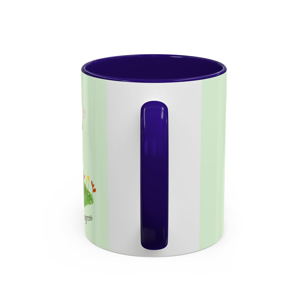 Garden Pea Mug — "Green Thumb in Progress" Cute Plant Lover Coffee Cup