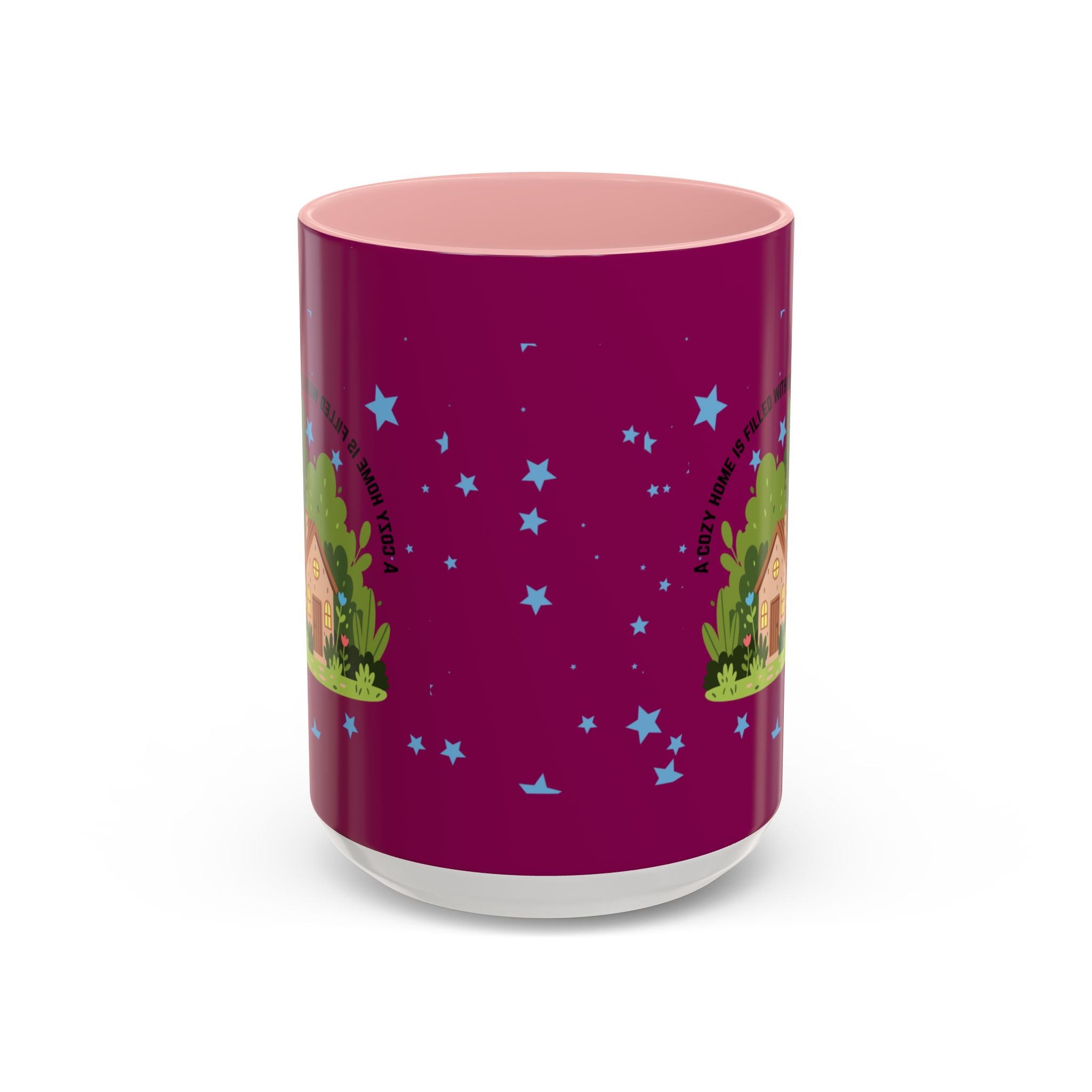 Cozy Cottage Accent Coffee Mug – 'Home Filled with Love and Light' Ceramic 11/15oz