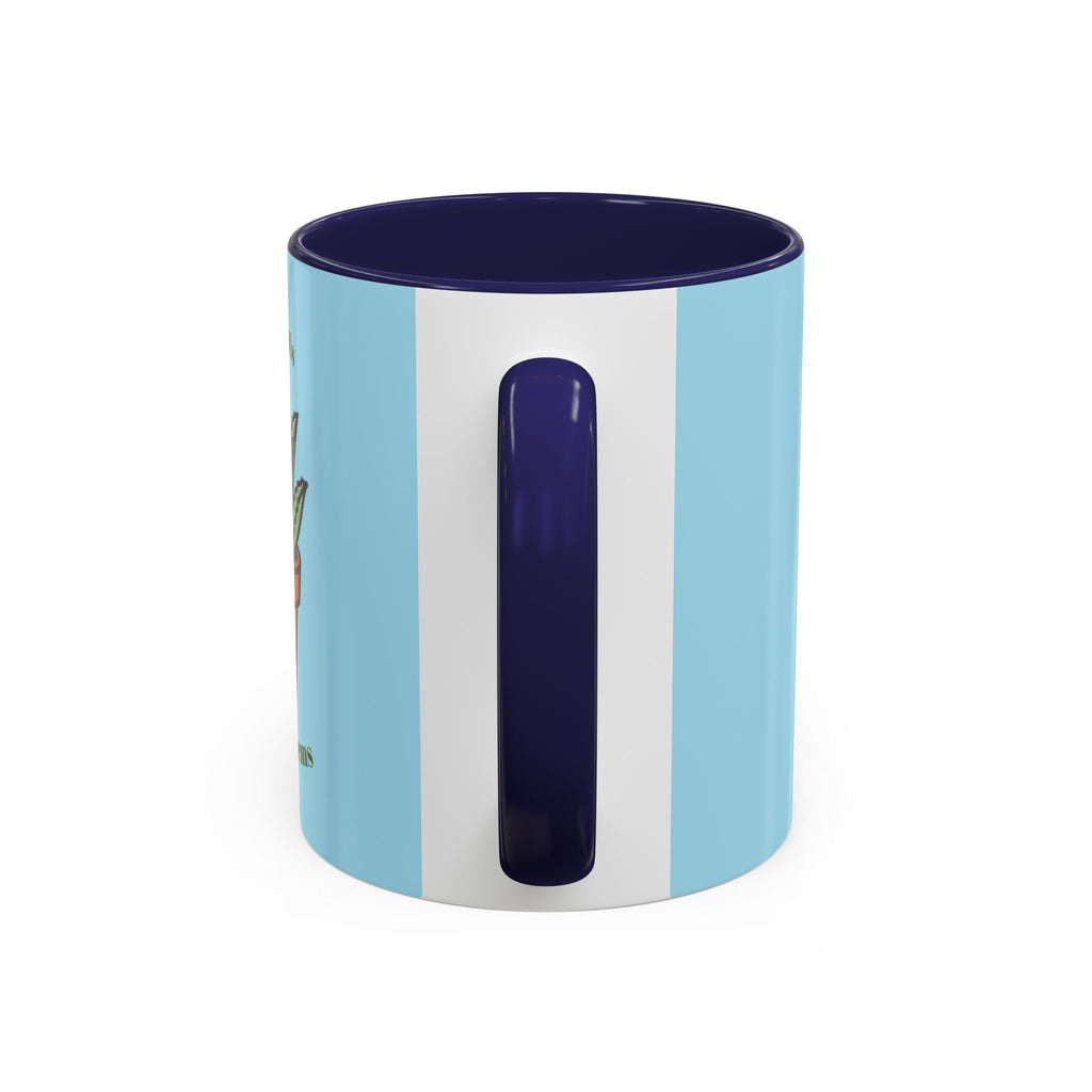Cute Plant Lover Coffee Mug — "More Plants, Less Problems" Accent Ceramic Mug