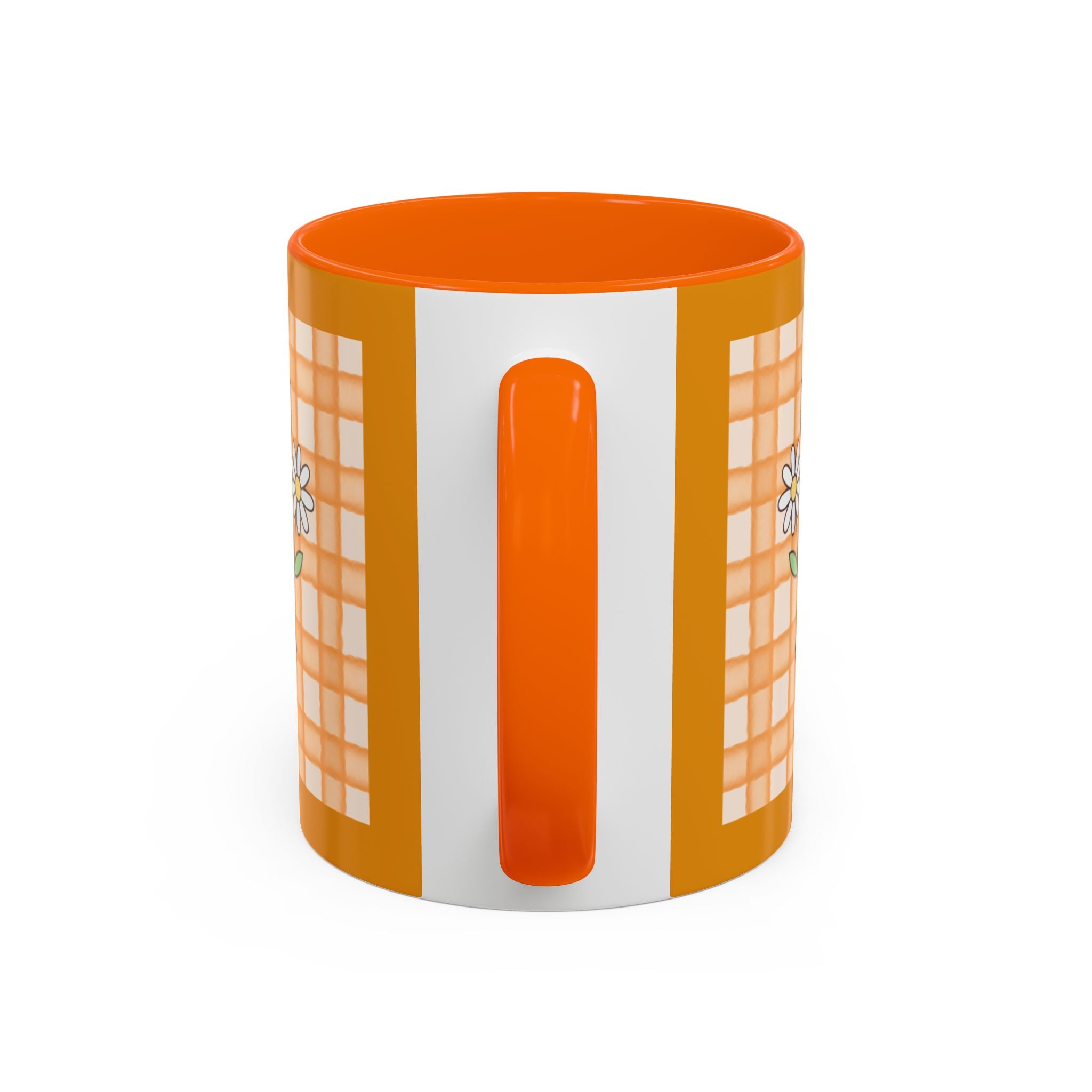 Cute Cow Plaid Accent Coffee Mug — Farmhouse Daisy Cow Design (11/15oz)