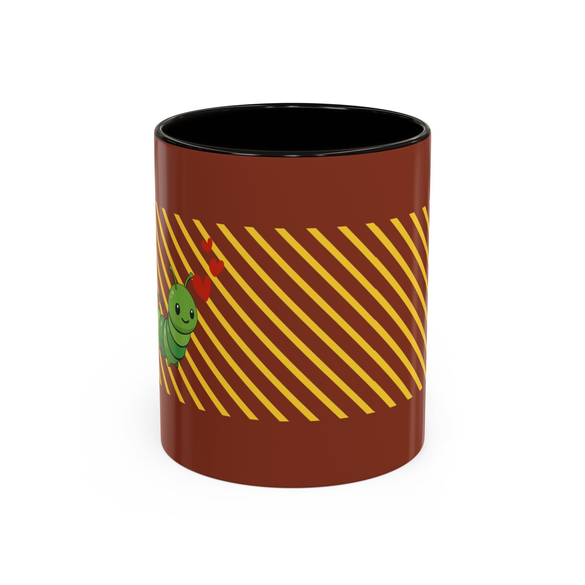 Cute Caterpillar Striped Coffee Mug (11oz, 15oz) — Colorful Novelty Tea Cup