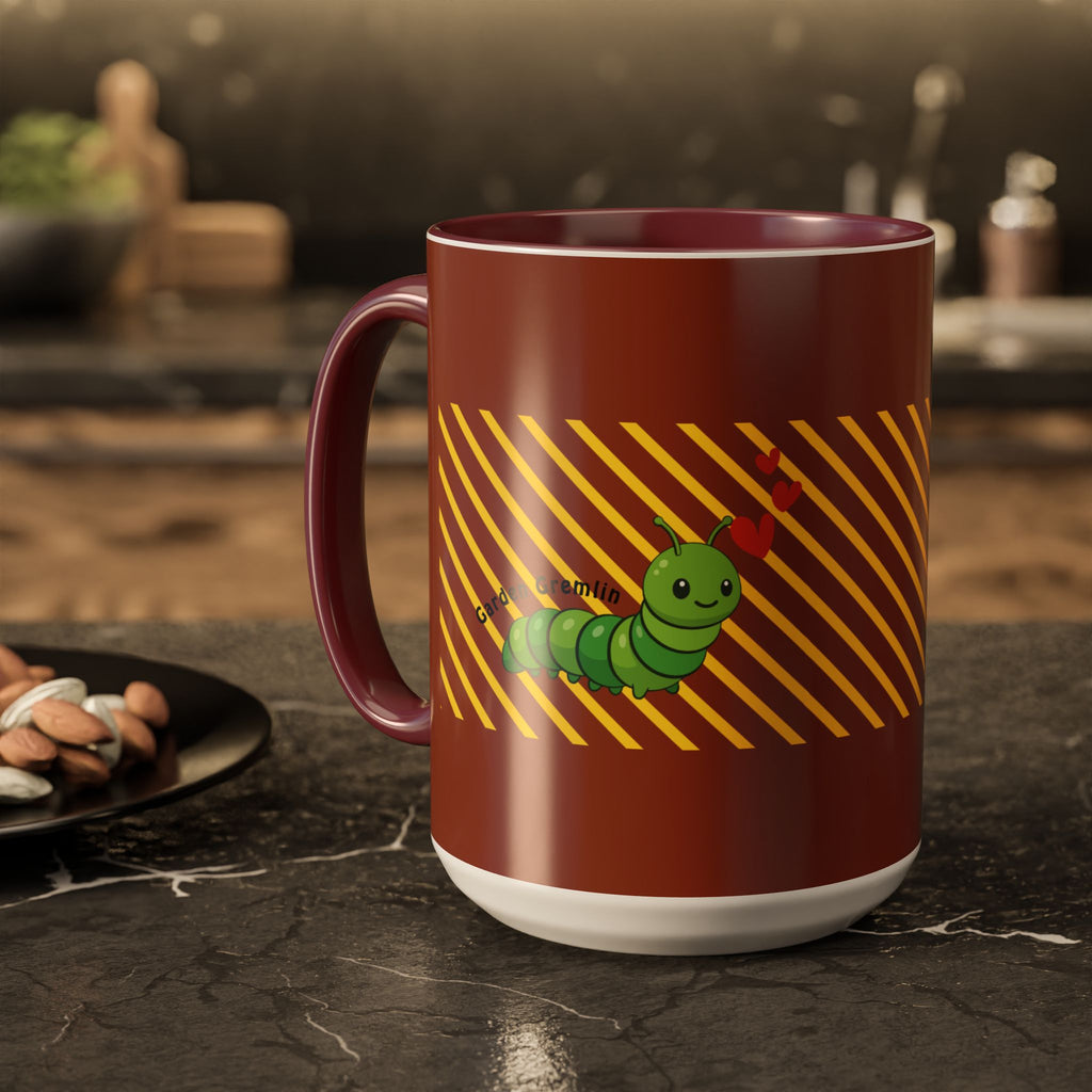 Cute Caterpillar Striped Coffee Mug (11oz, 15oz) — Colorful Novelty Tea Cup