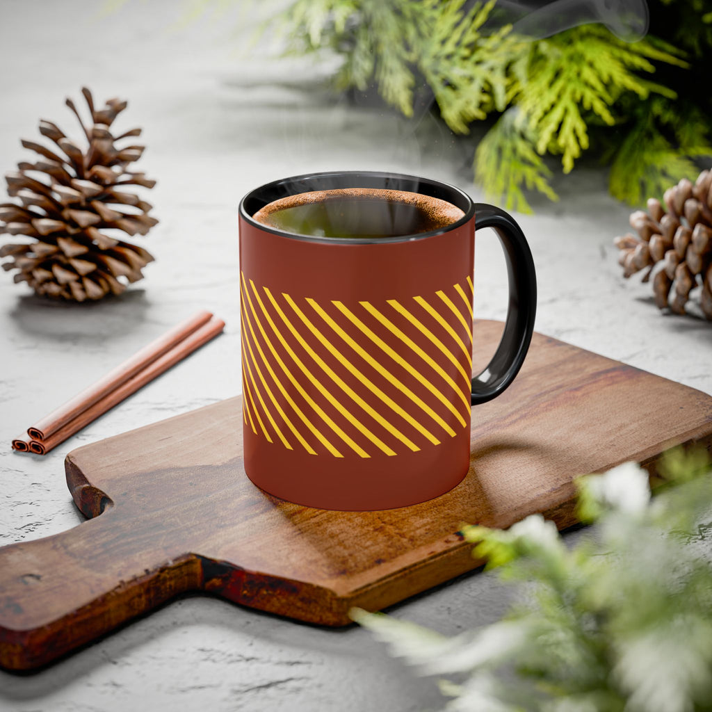 Cute Caterpillar Striped Coffee Mug (11oz, 15oz) — Colorful Novelty Tea Cup