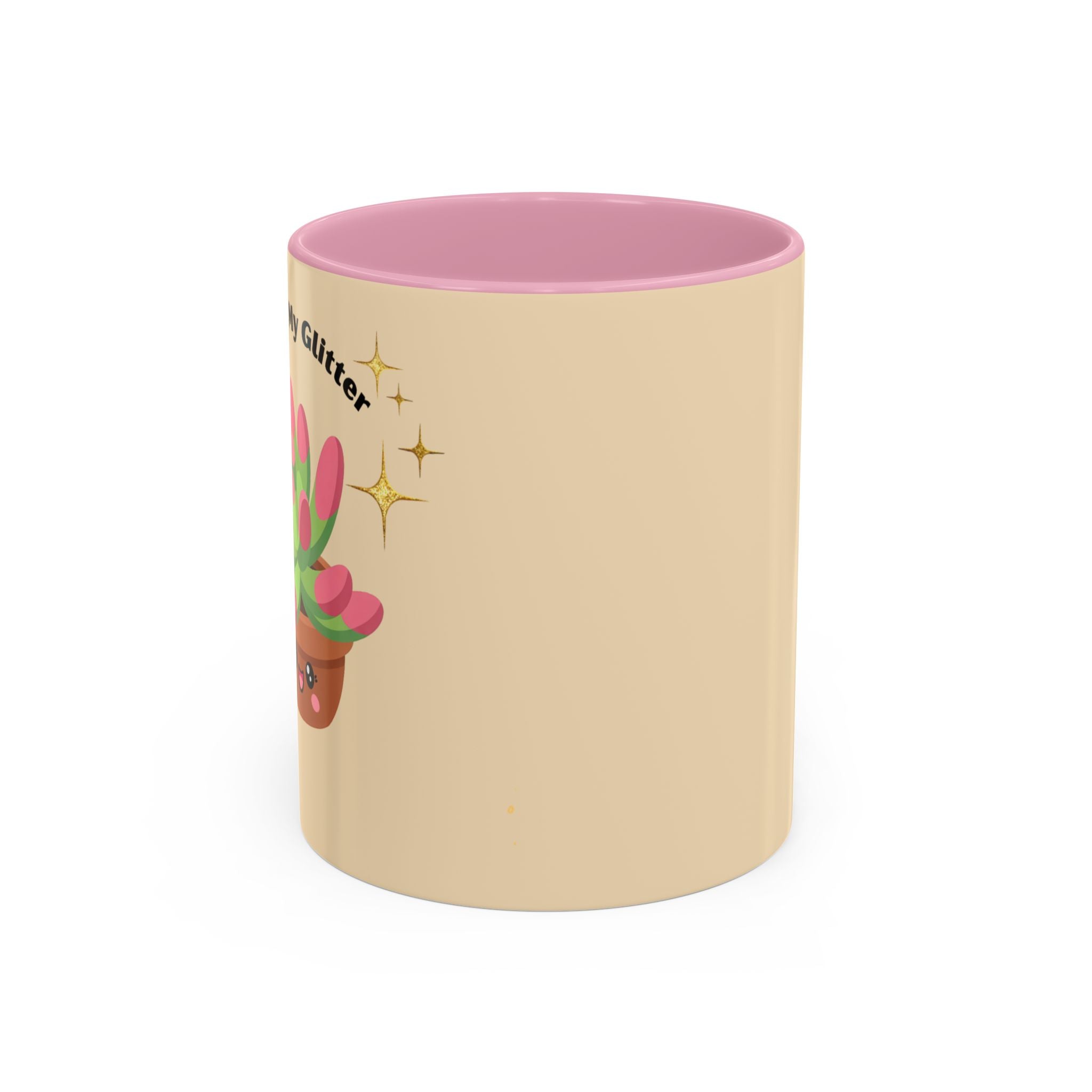 Cactus Coffee Mug — Cute Potted Plant Mug with Sparkles (11oz & 15oz)