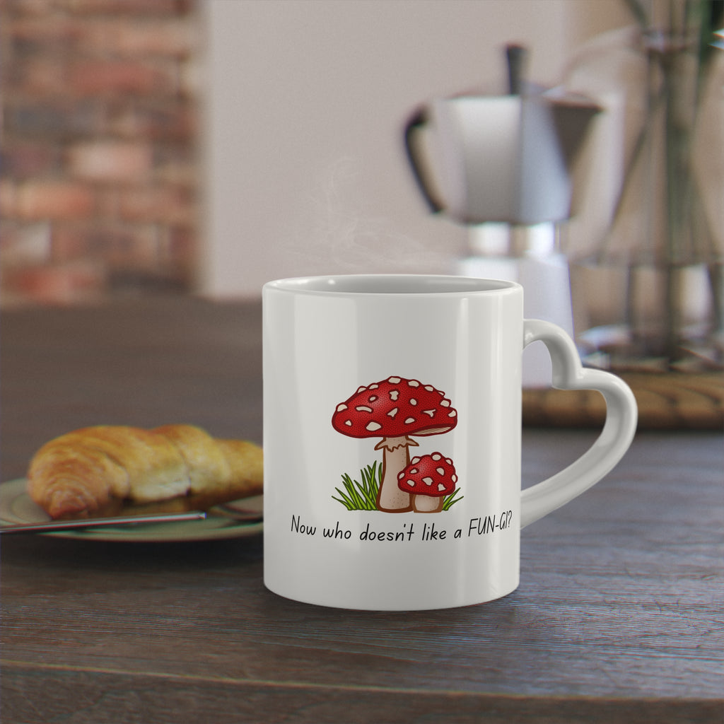 Mushroom Love Mug — Cute Toadstool Illustration with "Now who asked you?"